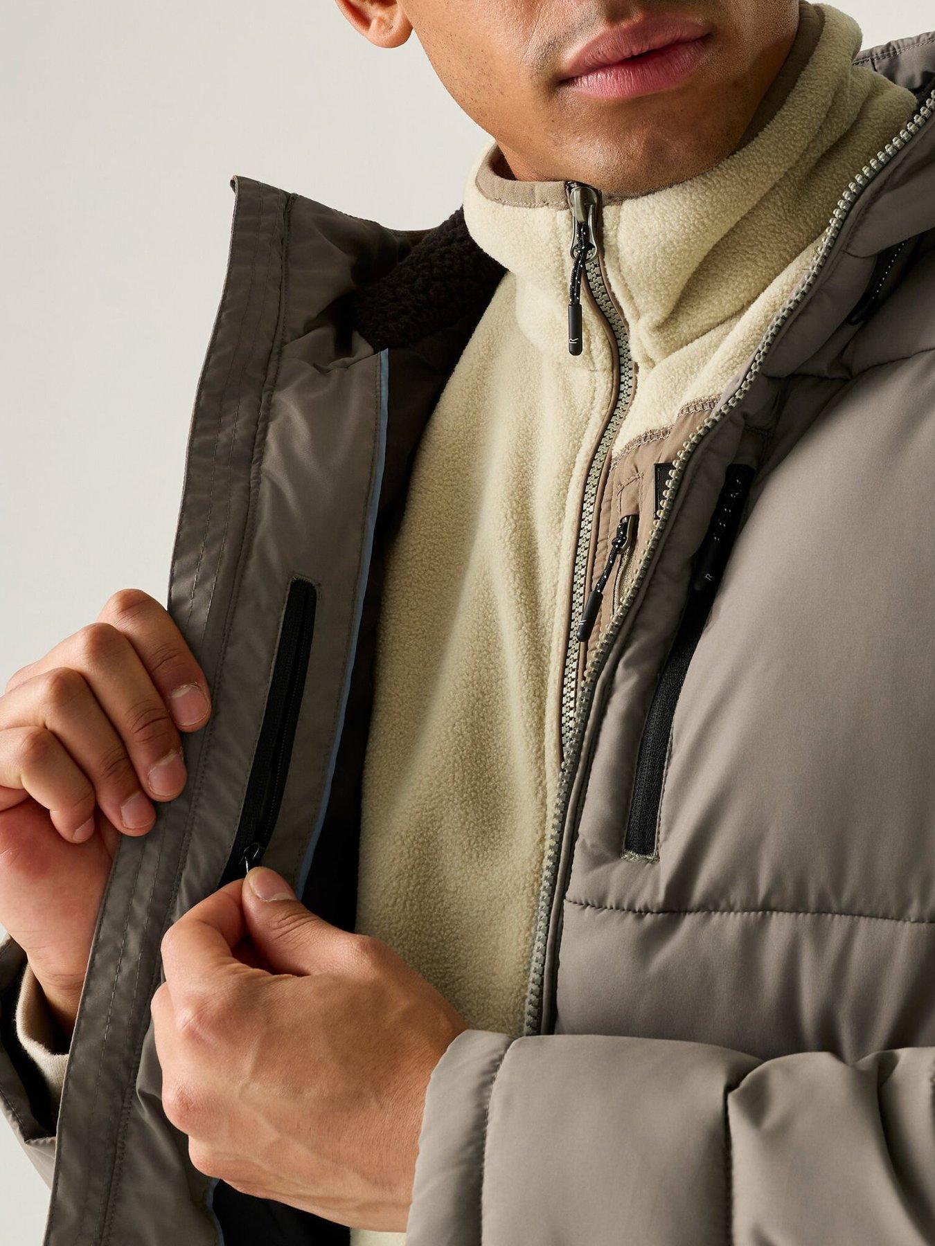 Image 6 of 7 of Regatta Mens Frankie Padded Quilted Hooded Jacket - Smokey Olive