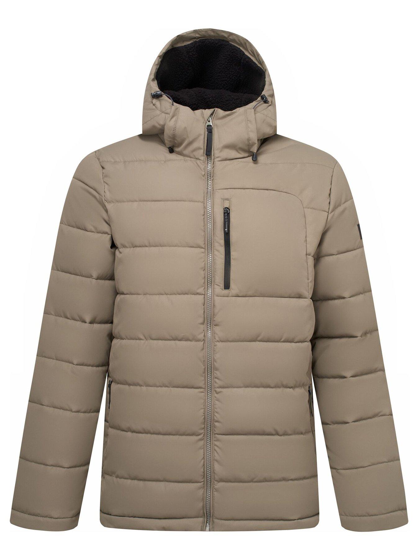 Image 7 of 7 of Regatta Mens Frankie Padded Quilted Hooded Jacket - Smokey Olive