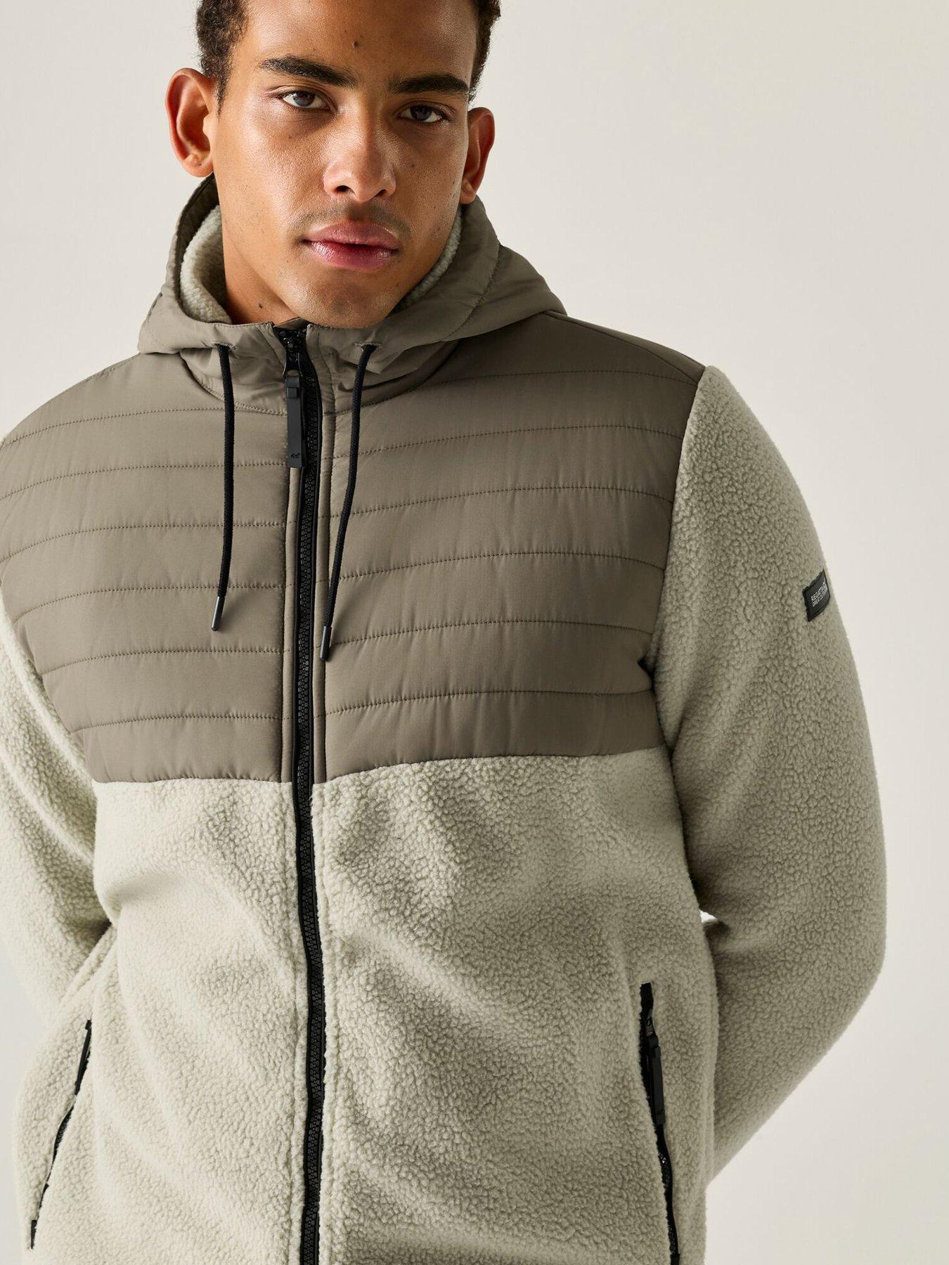 Image 2 of 7 of Regatta Mens Frankie Borg Hybrid Hooded Fleece - Green