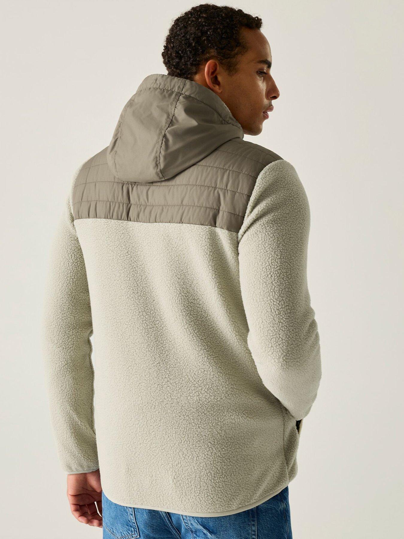 Image 3 of 7 of Regatta Mens Frankie Borg Hybrid Hooded Fleece - Green