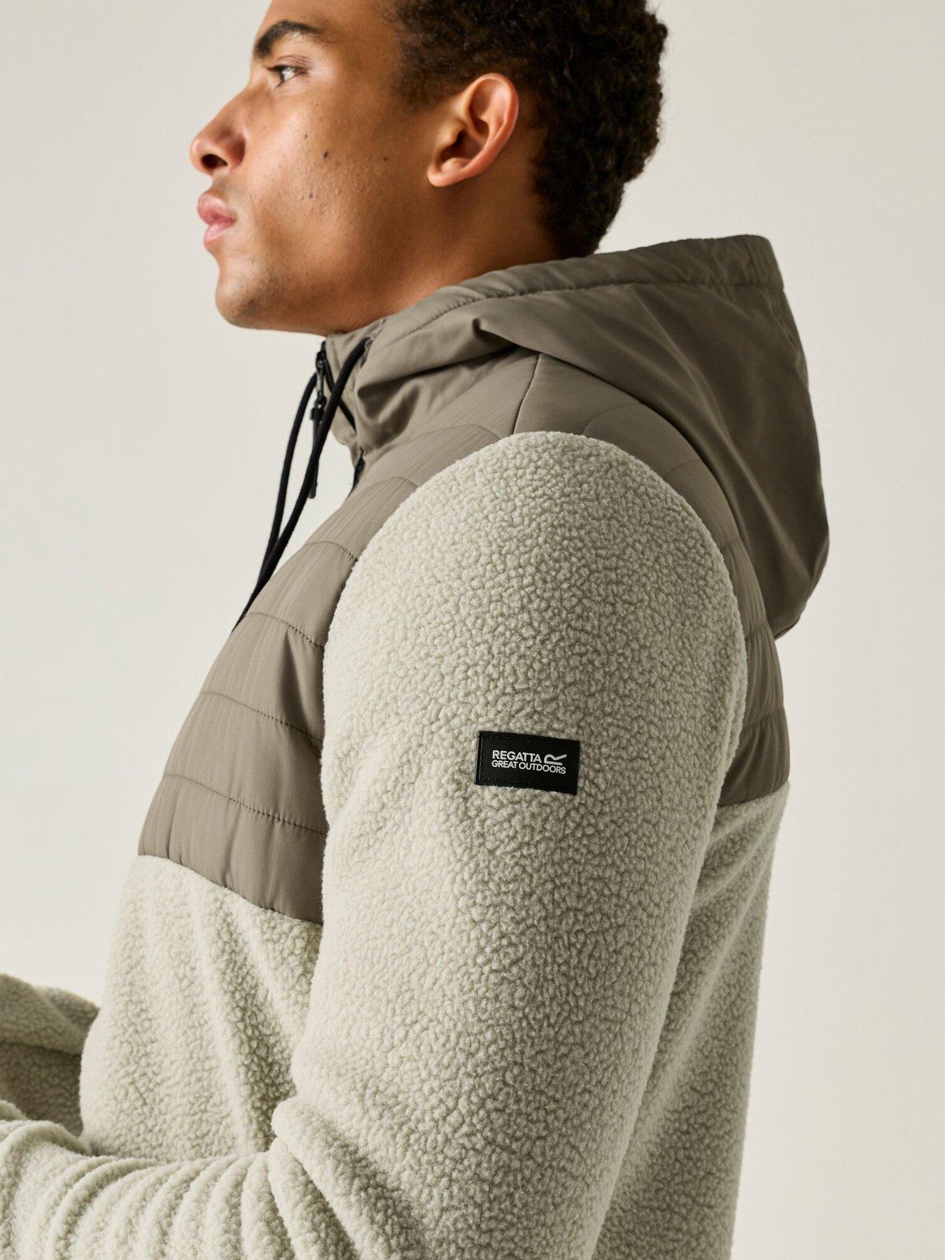 Image 6 of 7 of Regatta Mens Frankie Borg Hybrid Hooded Fleece - Green
