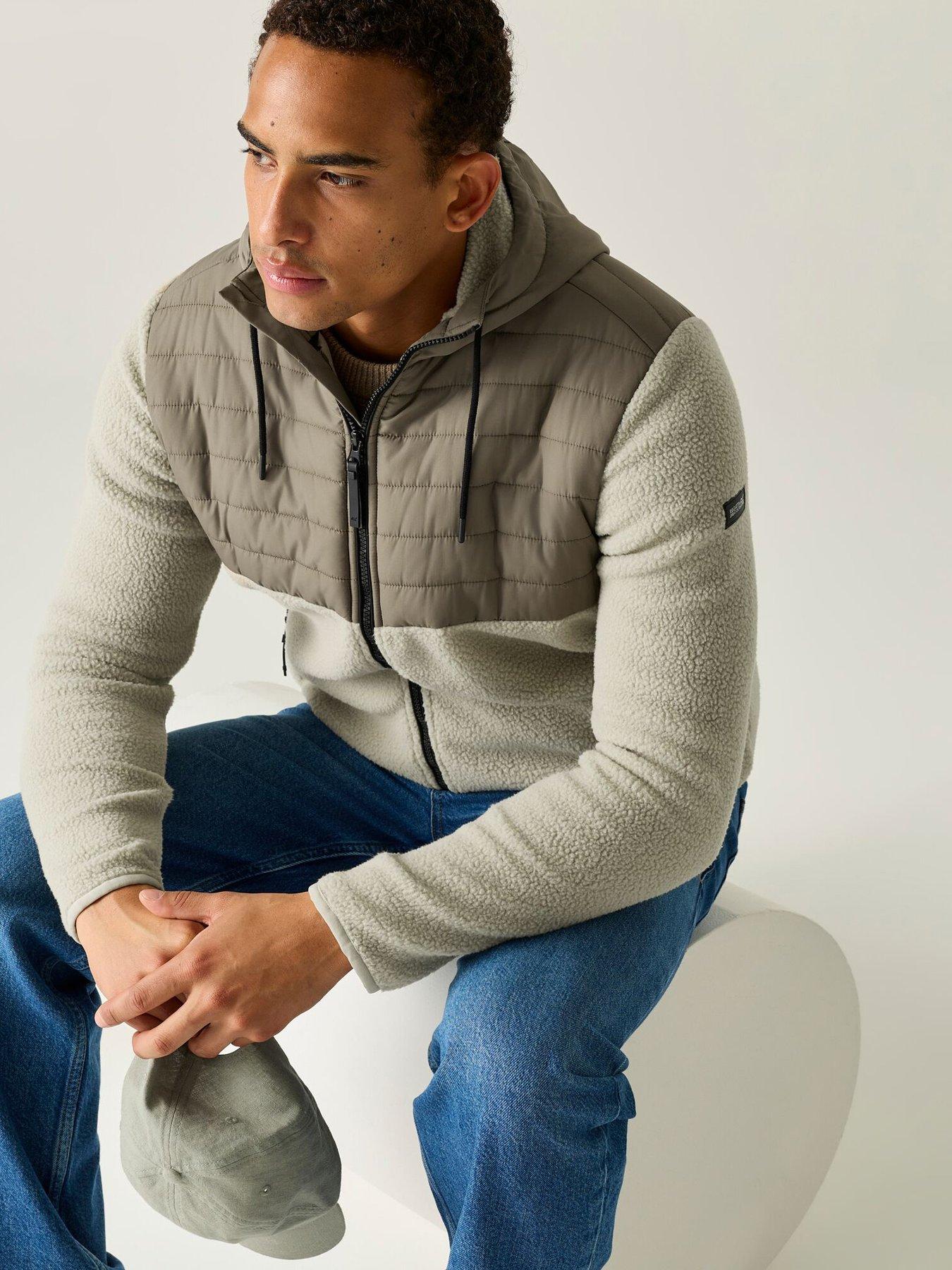 Image 7 of 7 of Regatta Mens Frankie Borg Hybrid Hooded Fleece - Green