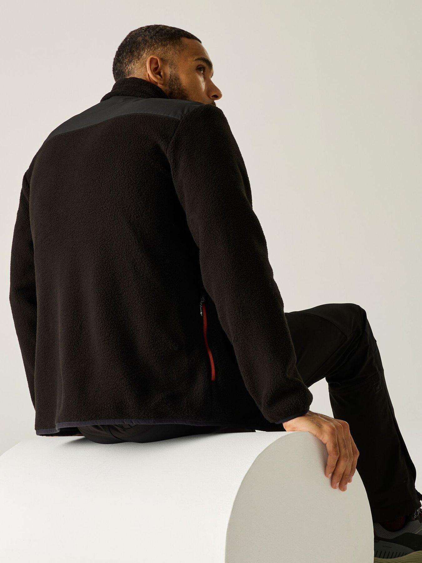 Image 3 of 7 of Regatta Men's Morran Water Resistant Full Zip Fleece Jacket &nbsp;- Black Burnt Henna