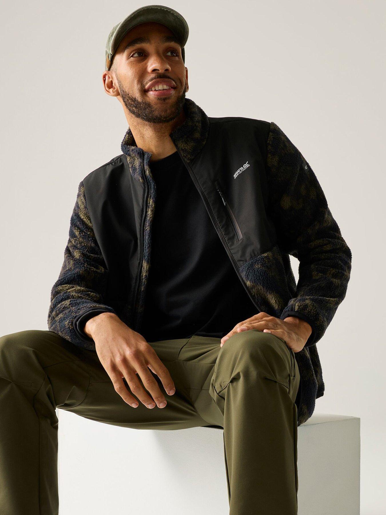 Image 3 of 6 of Regatta Mens Morran Hydropel Water-Repellent Breathable Full-Zip Fleece Jacket - Black