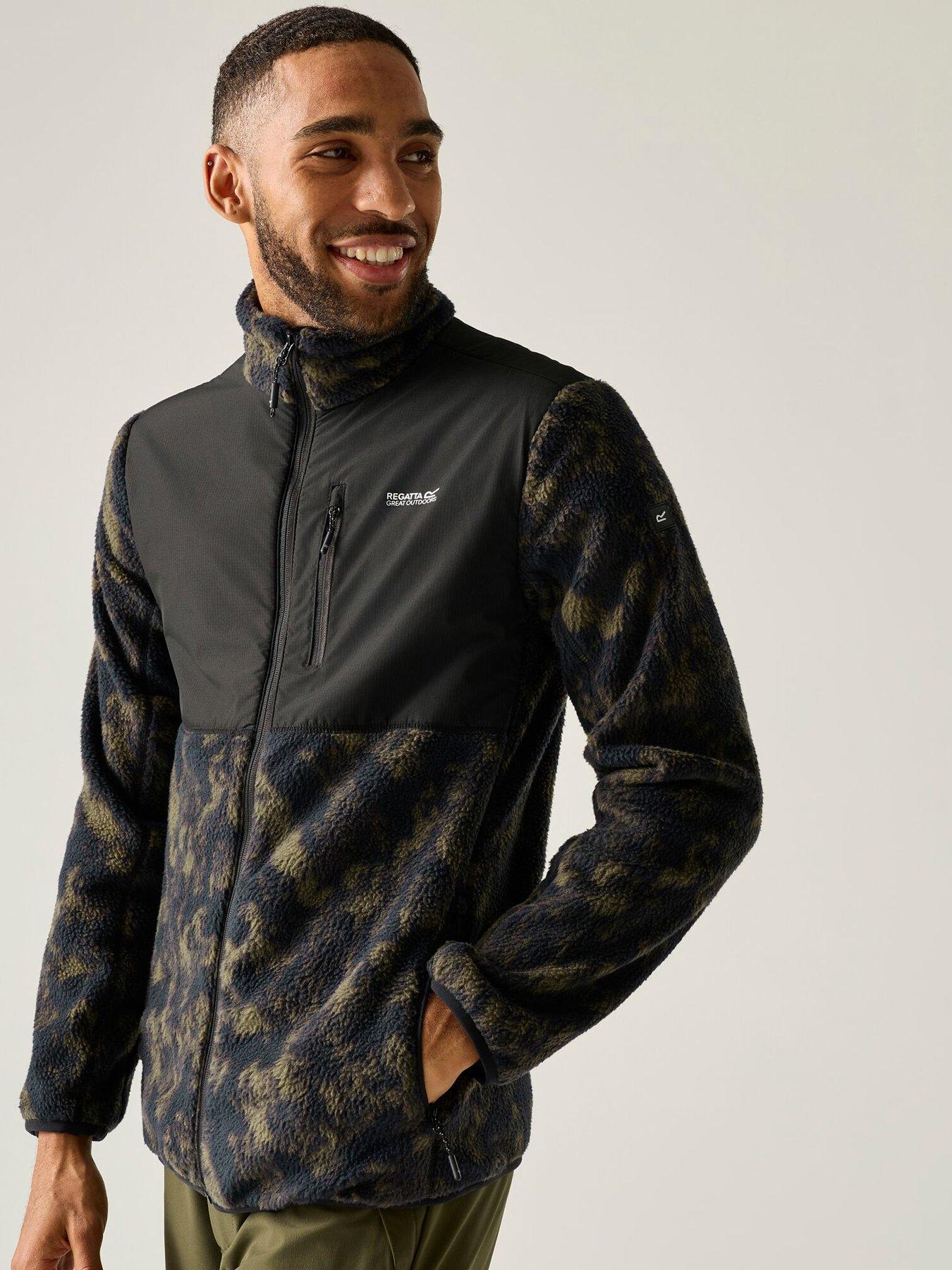 Image 5 of 6 of Regatta Mens Morran Hydropel Water-Repellent Breathable Full-Zip Fleece Jacket - Black