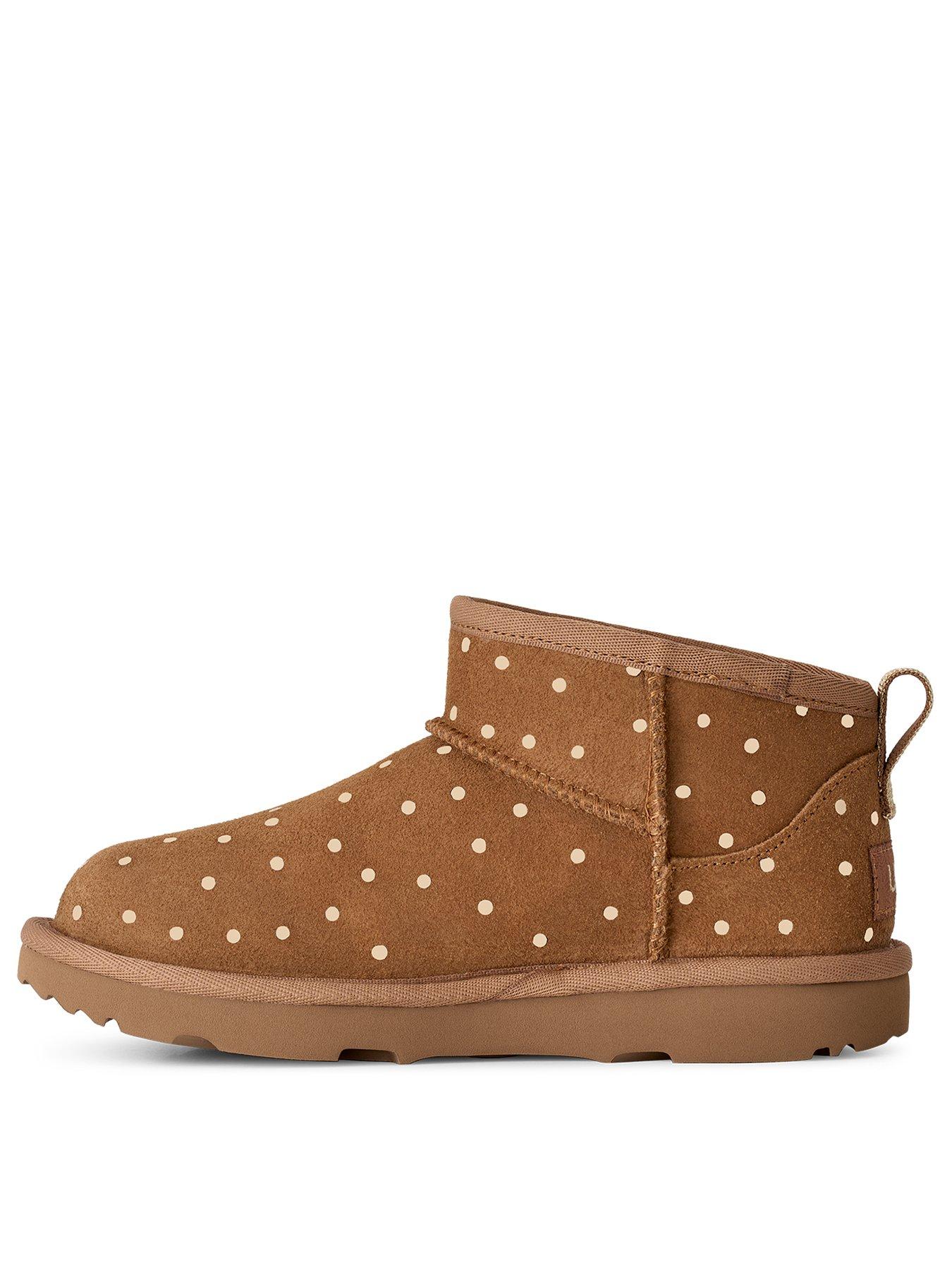 Image 3 of 5 of UGG Junior Girls Classic Ultra Mini Shiny Dots Boots - Chestnut