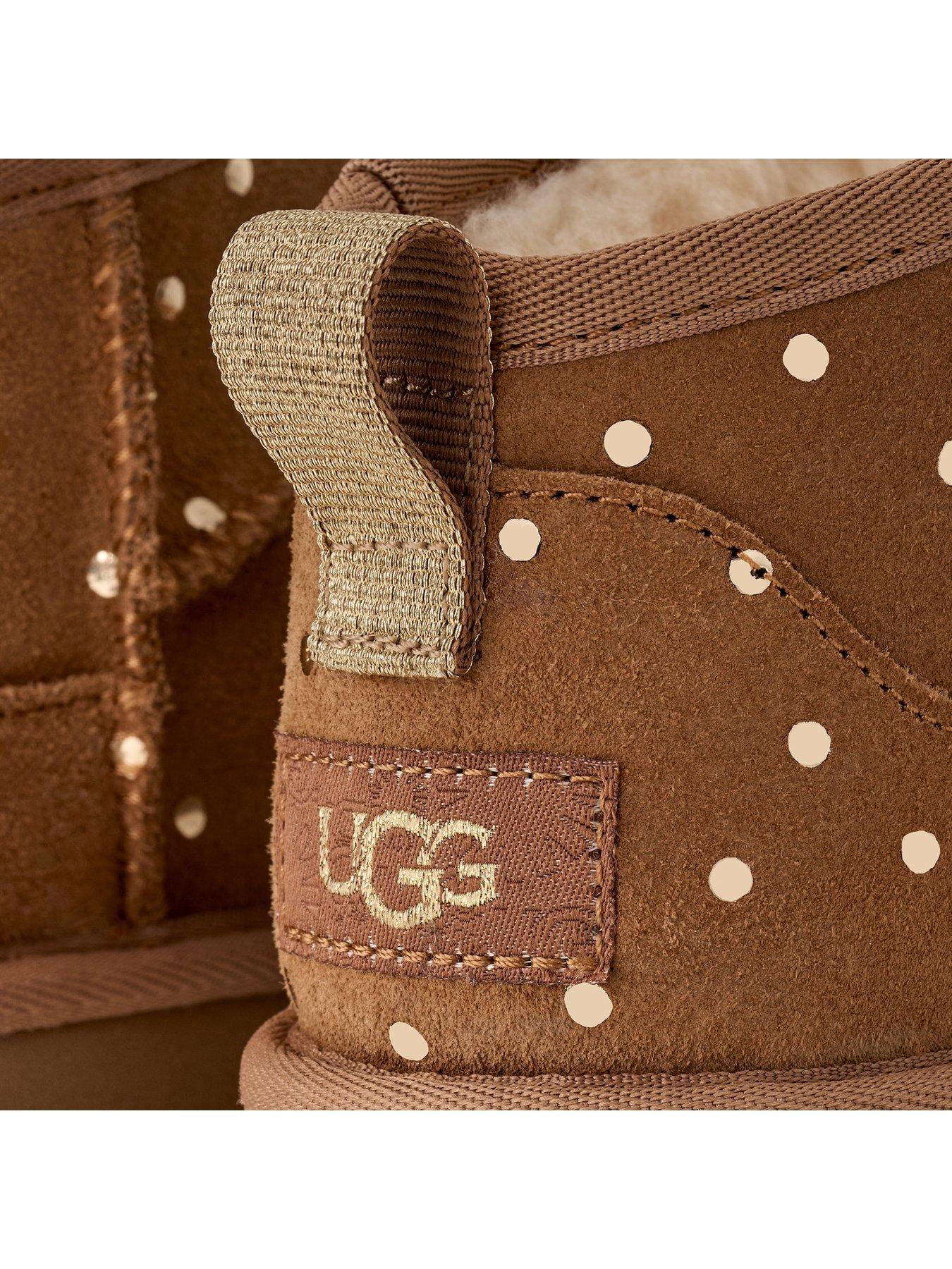 Image 5 of 5 of UGG Junior Girls Classic Ultra Mini Shiny Dots Boots - Chestnut