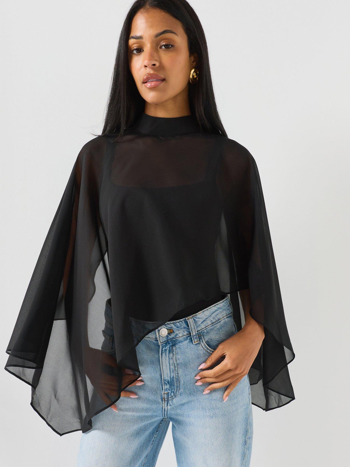 Image 1 of 5 of PIECES Abia High Neck Cape