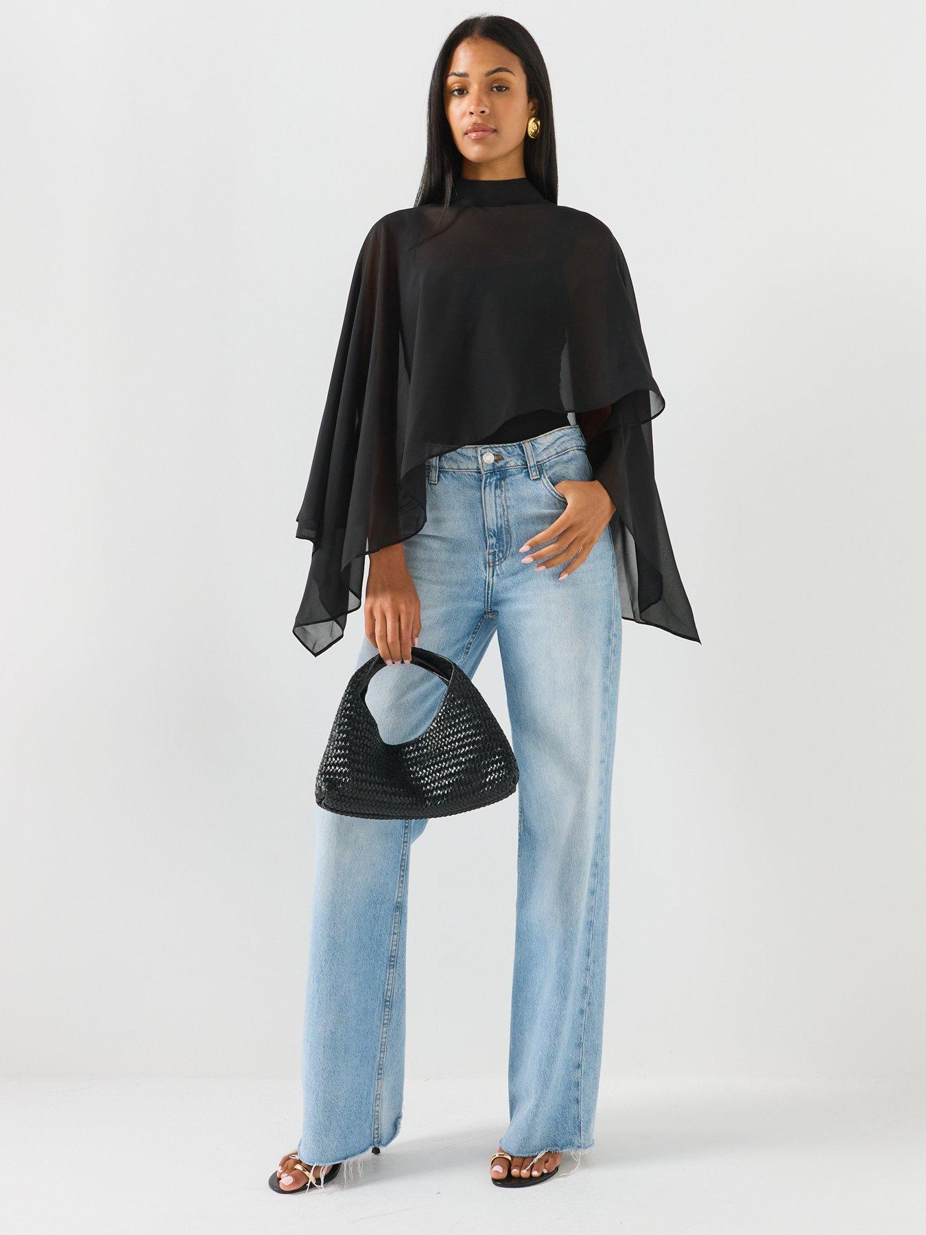 Image 3 of 5 of PIECES Abia High Neck Cape