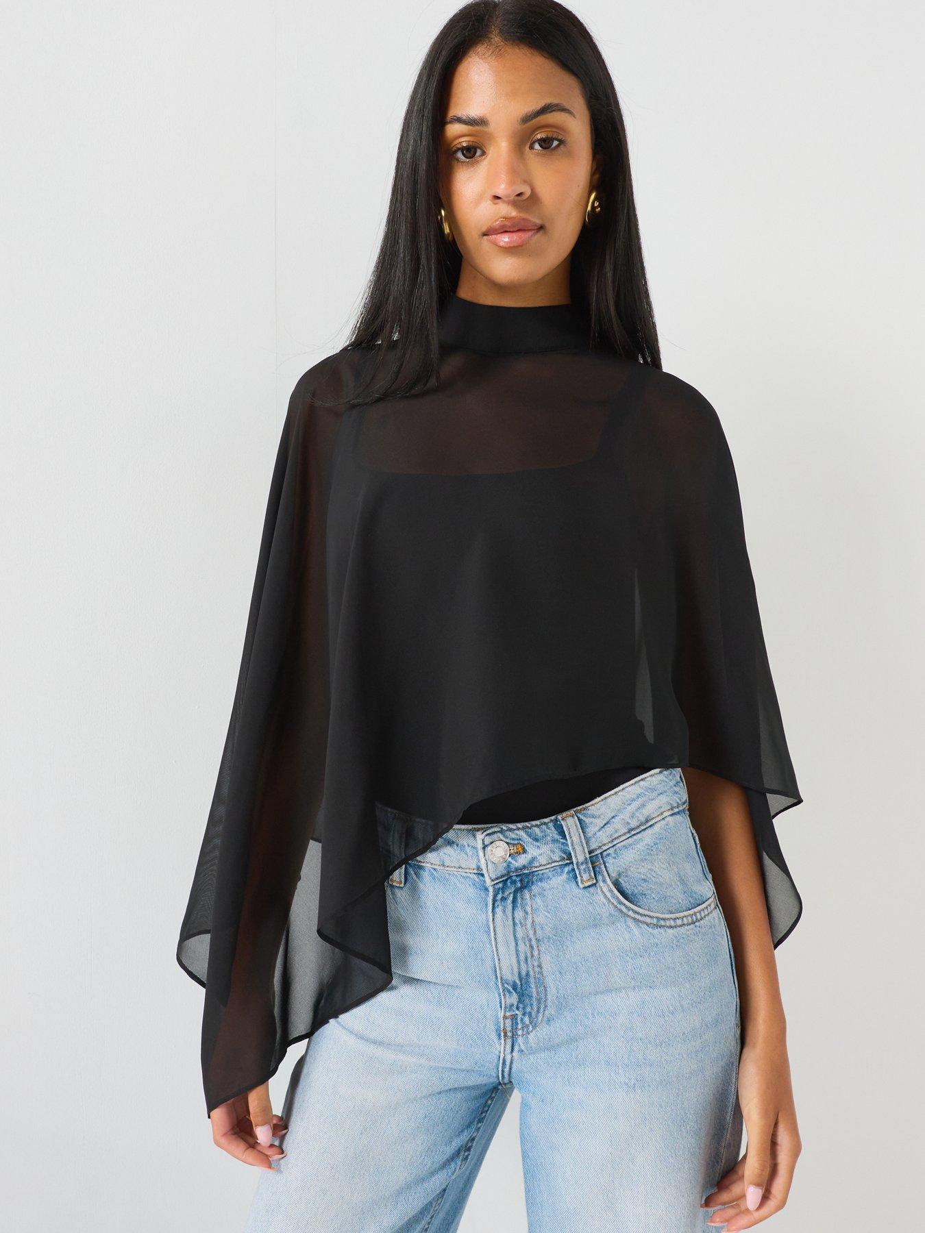 Image 4 of 5 of PIECES Abia High Neck Cape