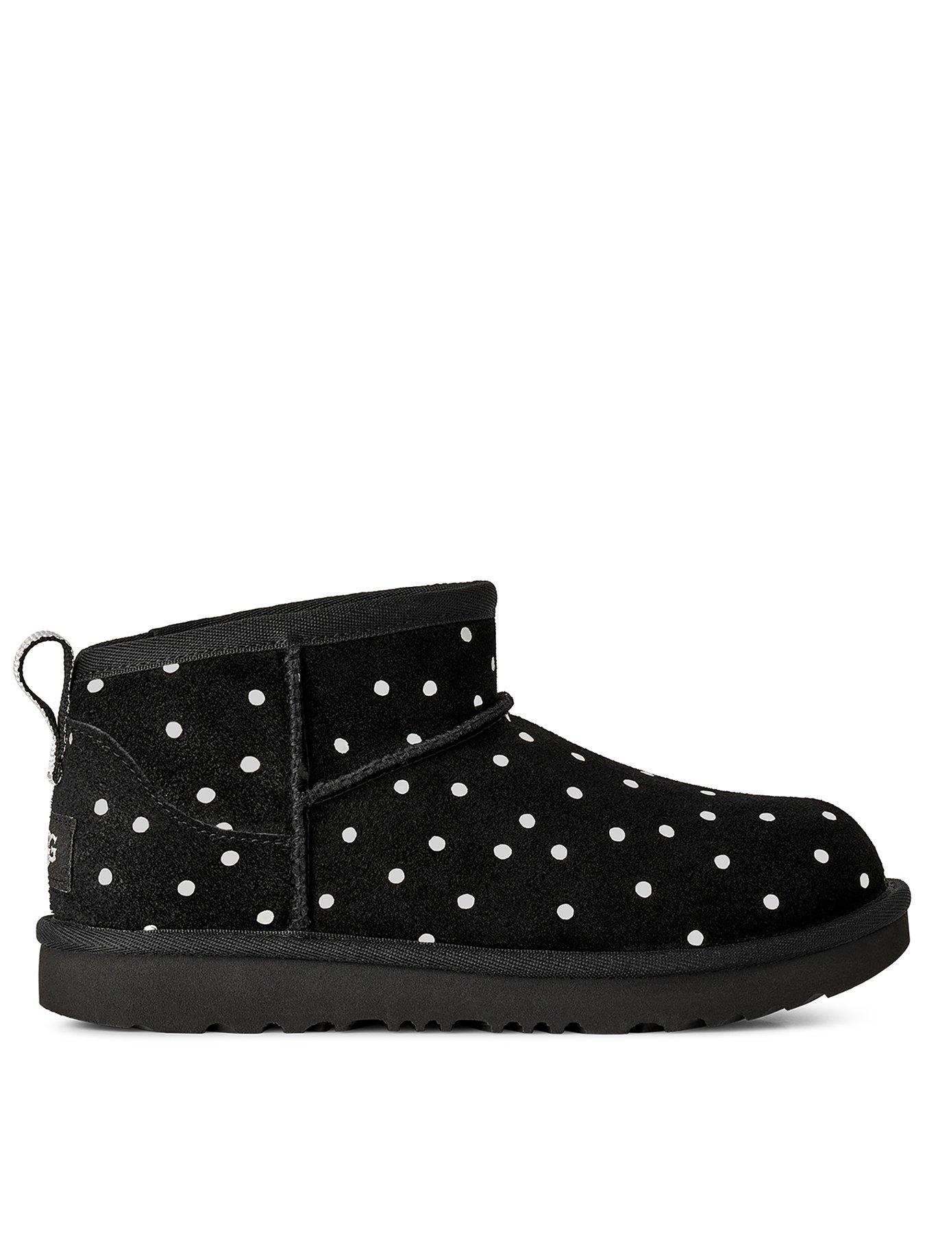 Image 1 of 6 of UGG Junior Classic Ultra Mini Shiny Dots Boot - Black