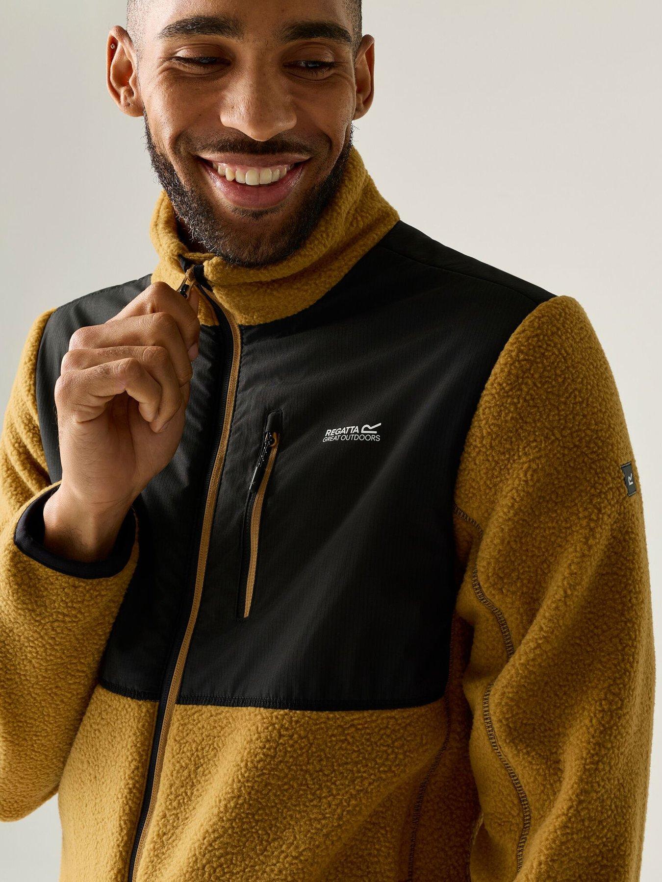 Image 1 of 7 of Regatta Mens Morran WR Full Zip Chest Pocket Fleece - Brown/Black
