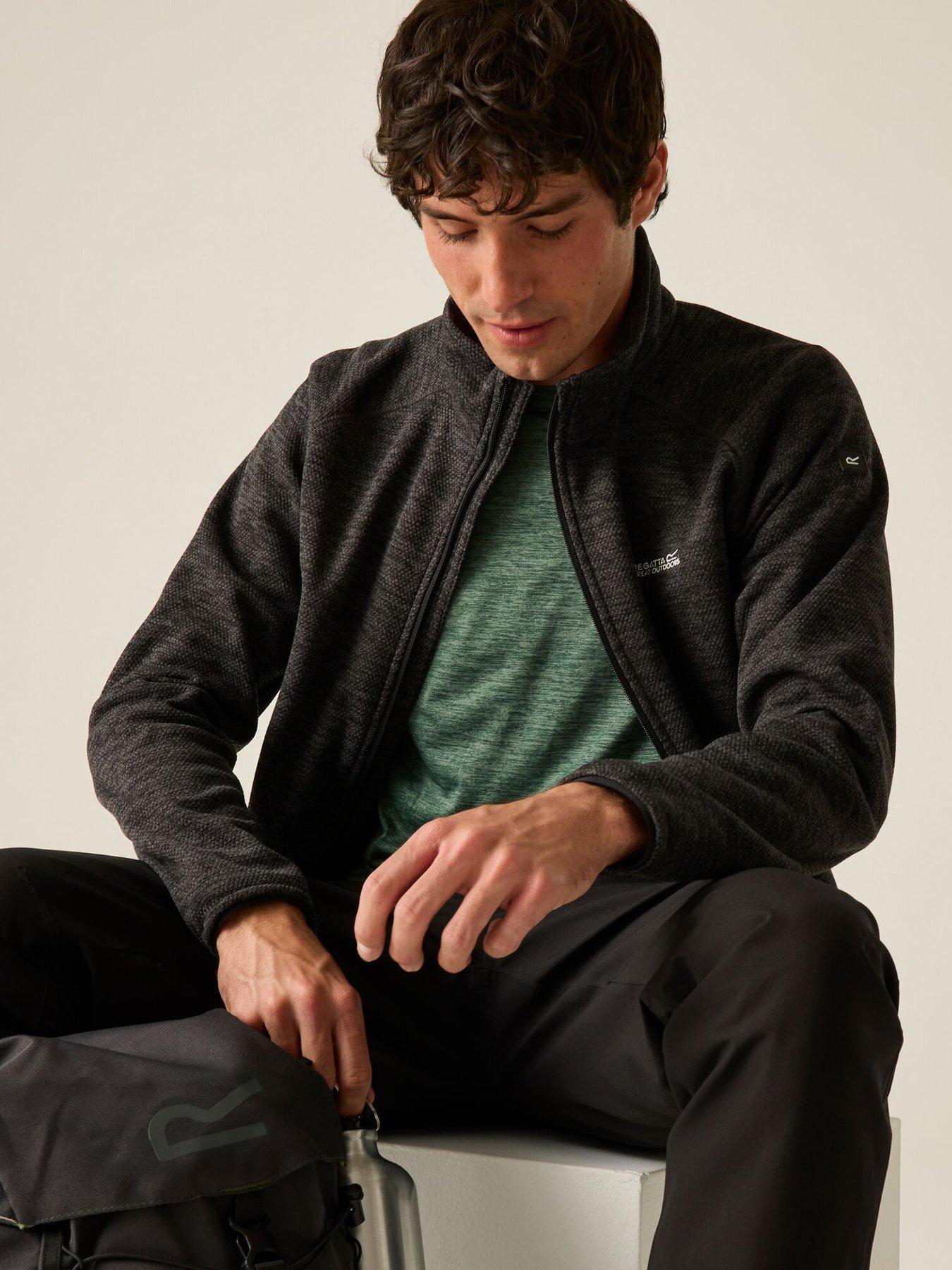 Image 6 of 7 of Regatta Mens Harrow Full Zip Zip Pocket Fleece - Black