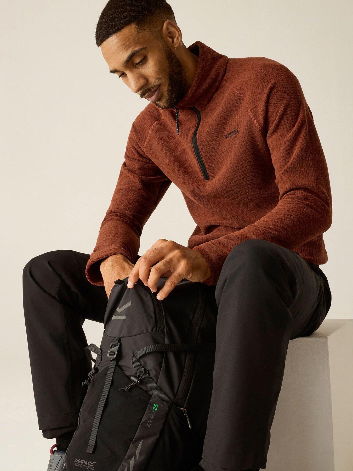 Regatta Men's Burnt Orange Kenger Half Zip Midweight Fleece In | Size: Small - Image 2