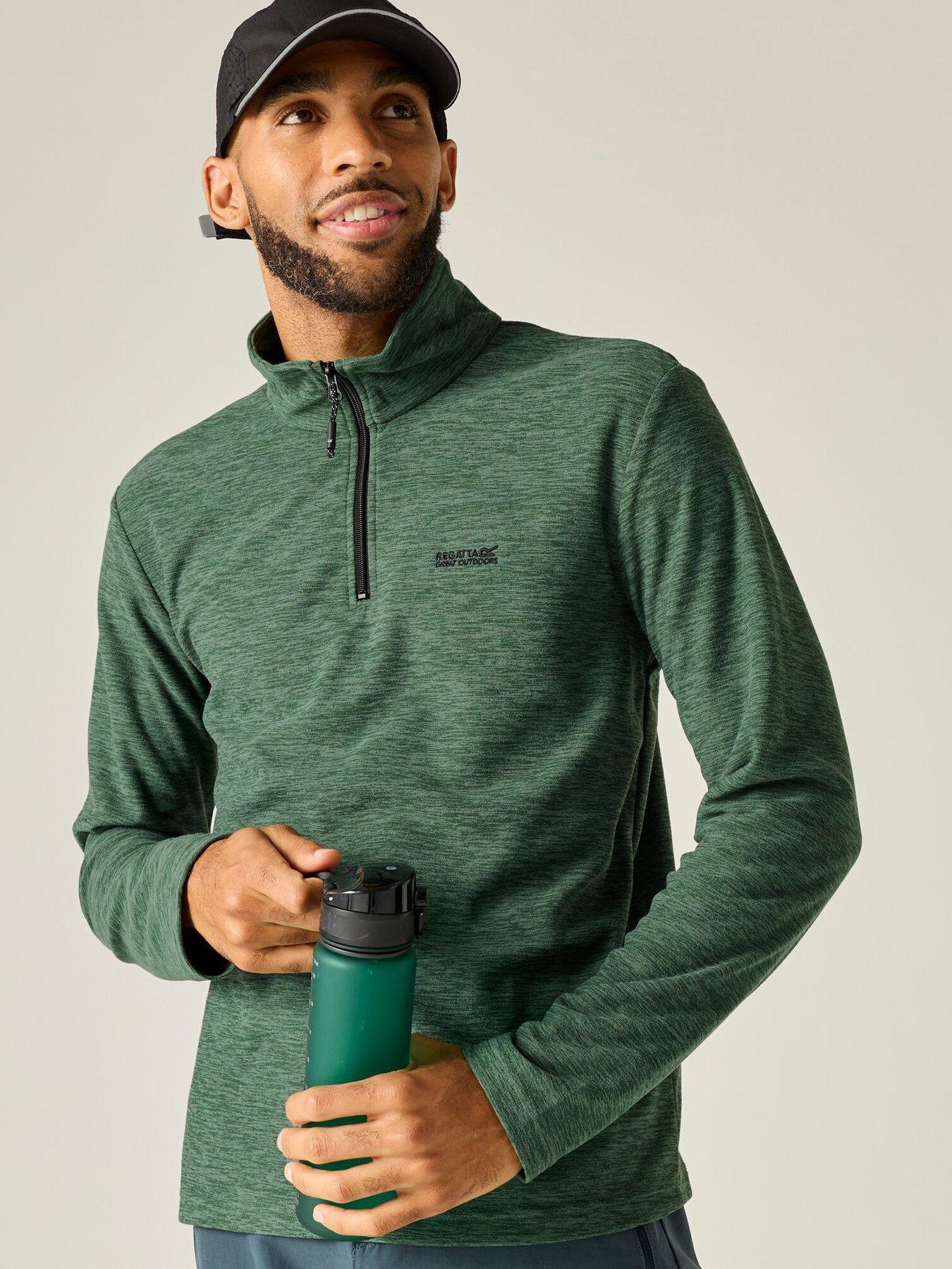 Regatta Men's Thompson Marl Lightweight Fleece - Dark Forest Gre - L - Image 4