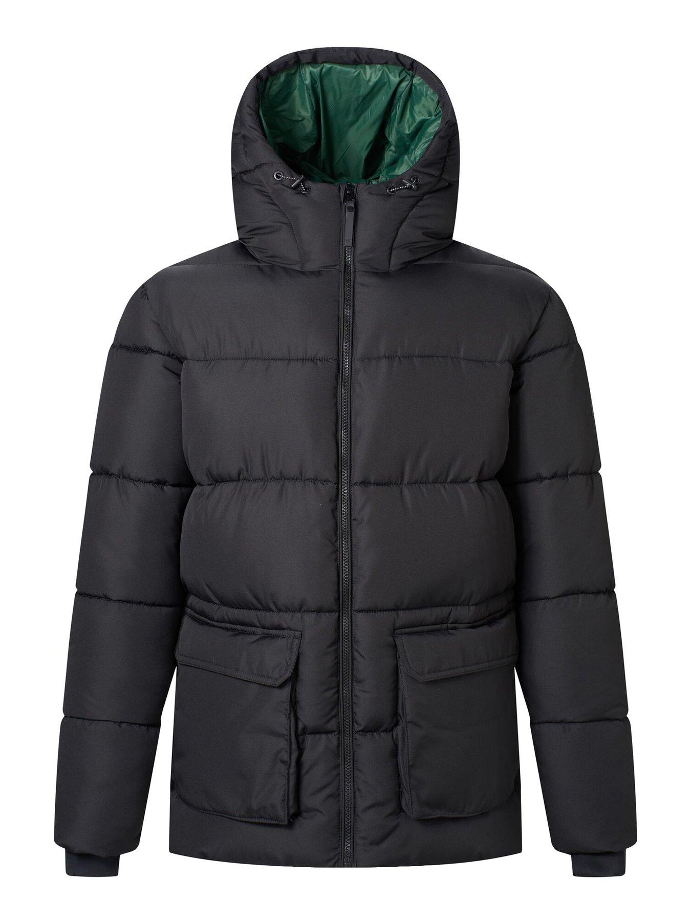 Image 7 of 7 of Regatta Mens Marek Quilted Hooded Short Jacket - Black Pineneedle