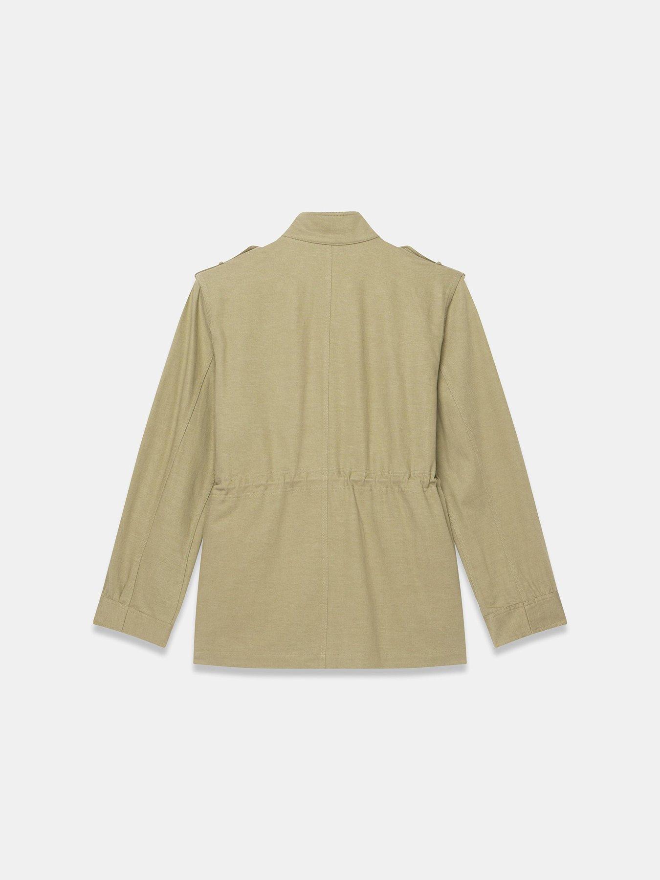 Image 6 of 6 of Mint Velvet Washed Pocket Shacket - Green