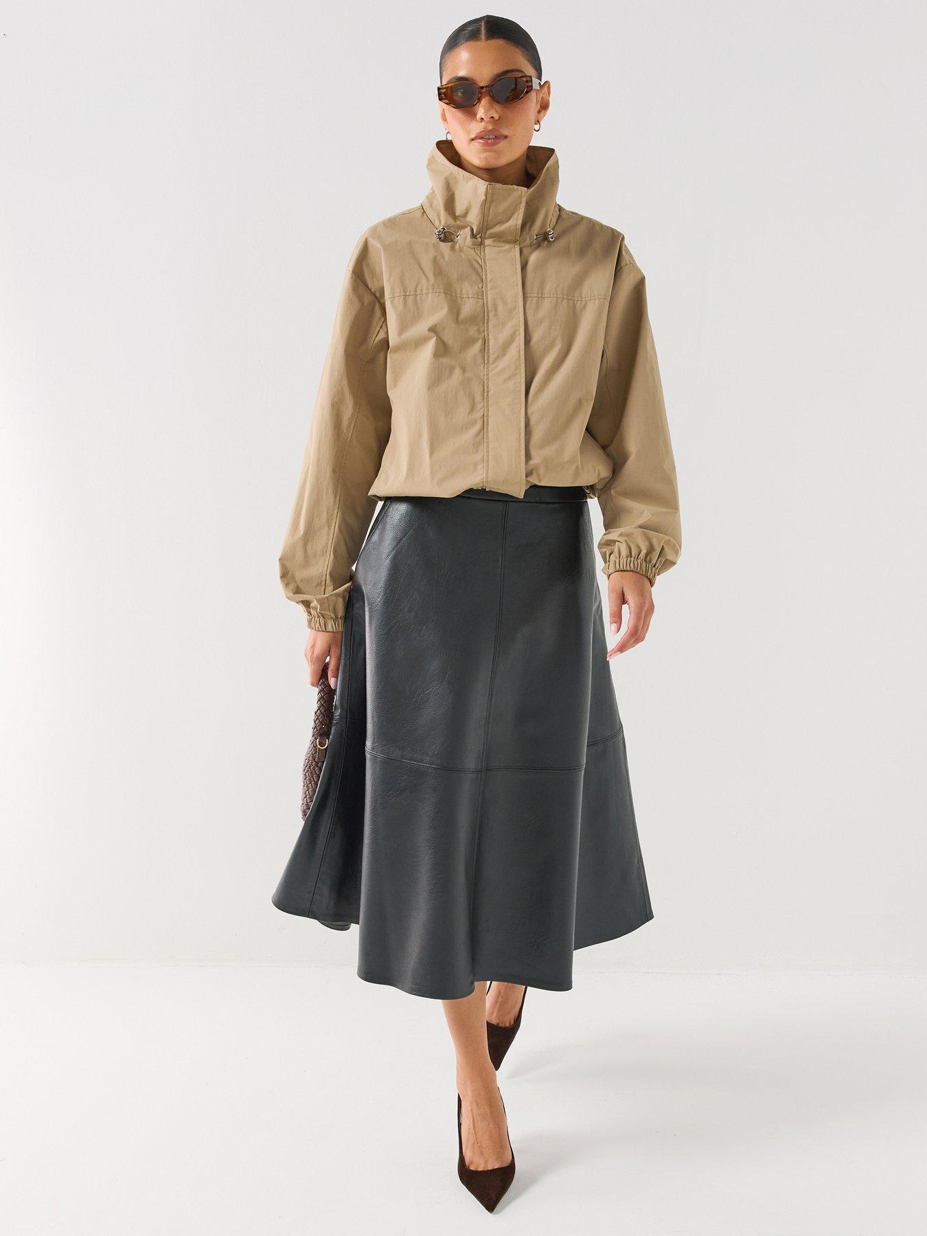 Image 1 of 6 of JDY Womens High Waist A-line Midi Skirt - Black