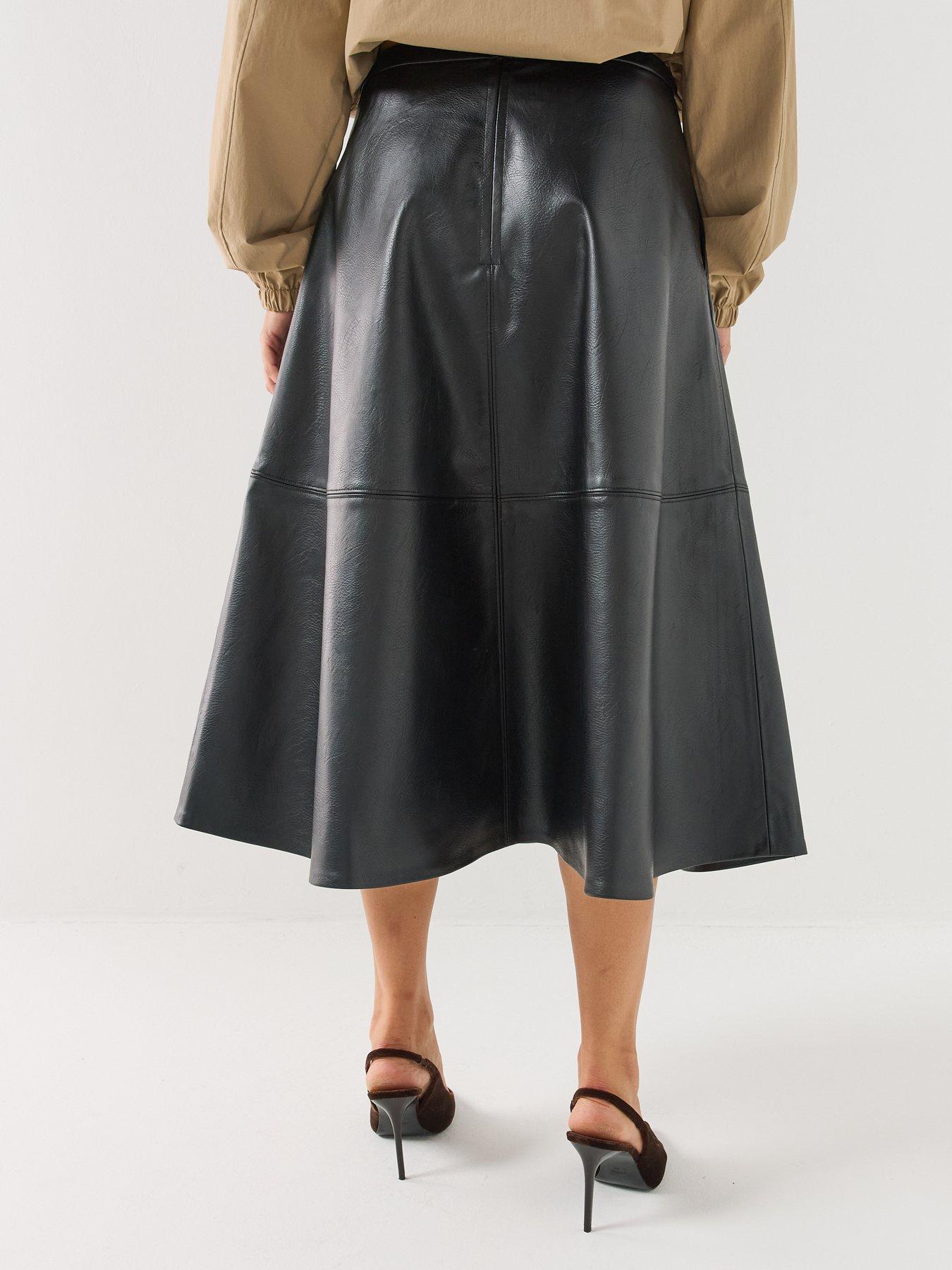 Image 2 of 6 of JDY Womens High Waist A-line Midi Skirt - Black
