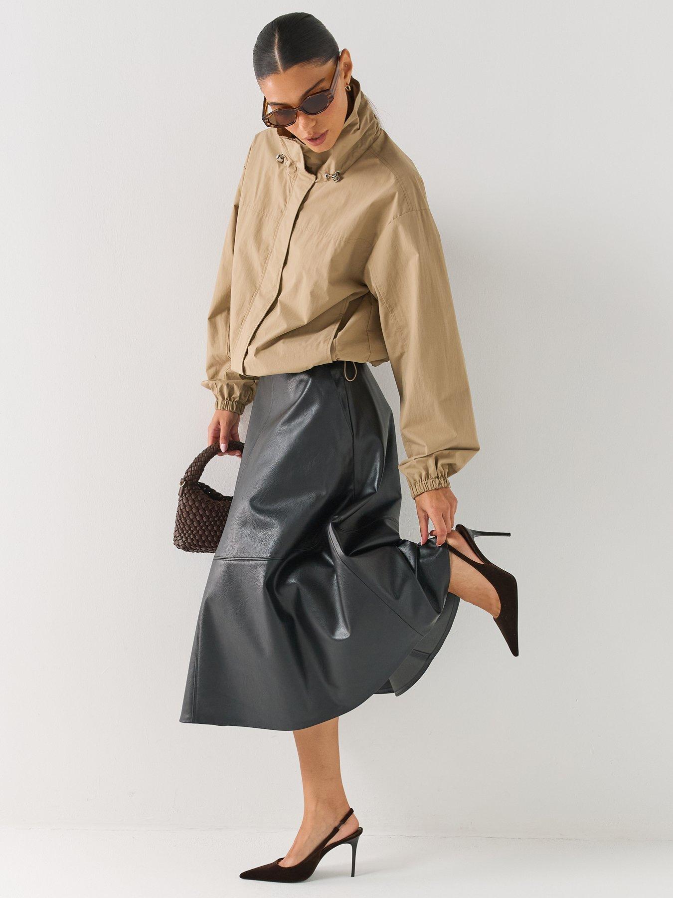 Image 3 of 6 of JDY Womens High Waist A-line Midi Skirt - Black