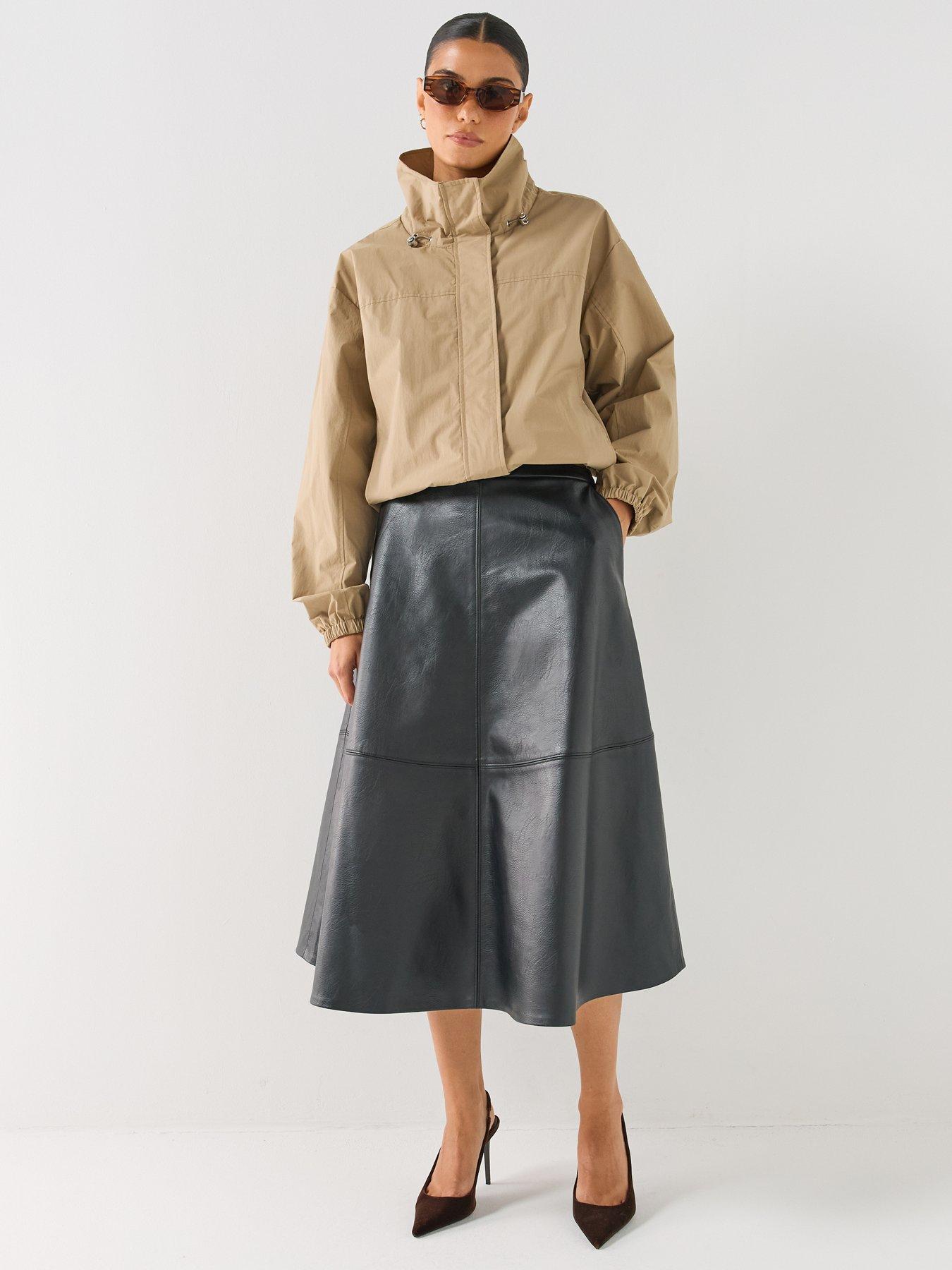 Image 6 of 6 of JDY Womens High Waist A-line Midi Skirt - Black