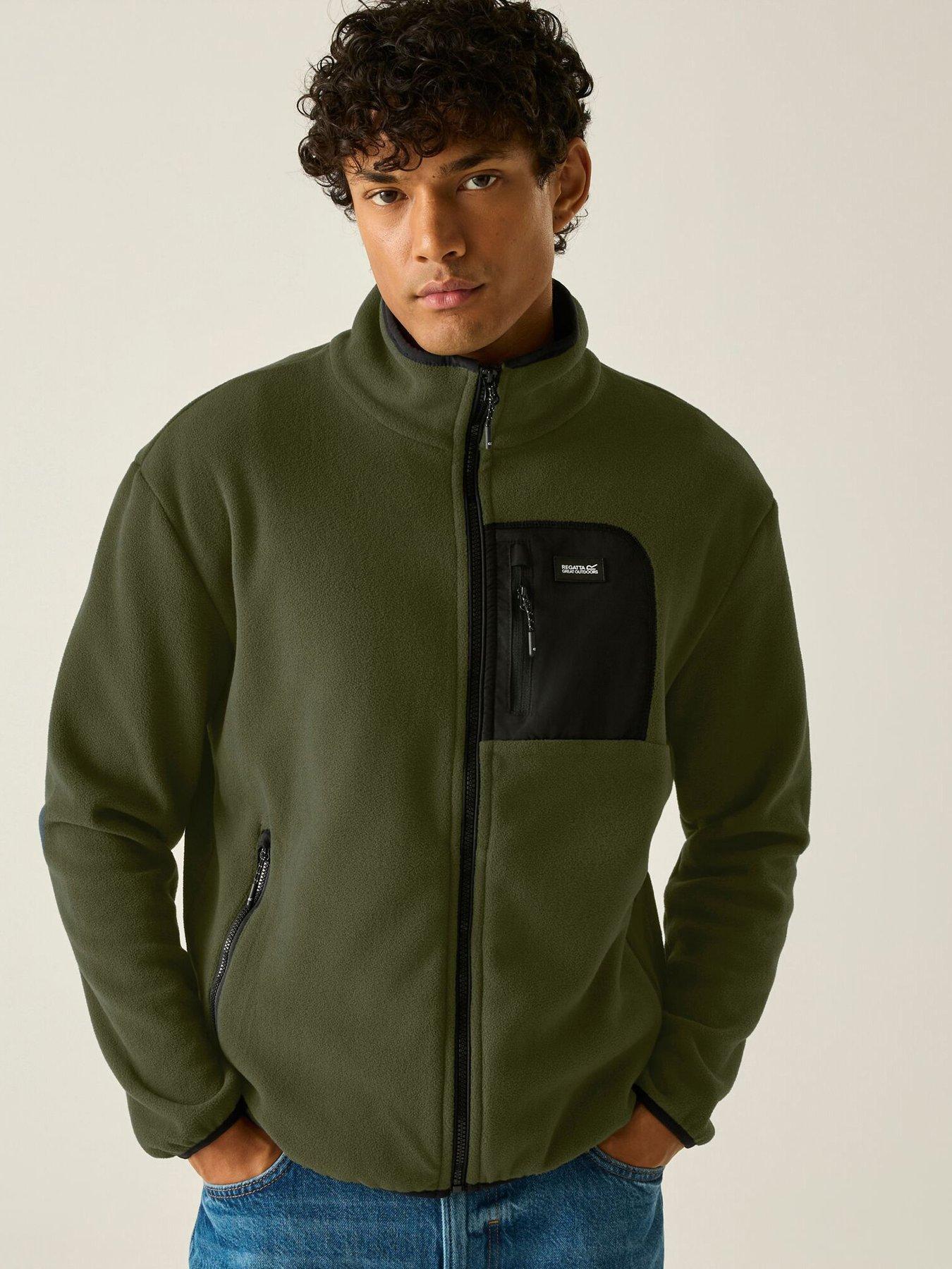Regatta Men's Frankie Full Zip Fleece Dark Khaki/Black Xxl - Image 6