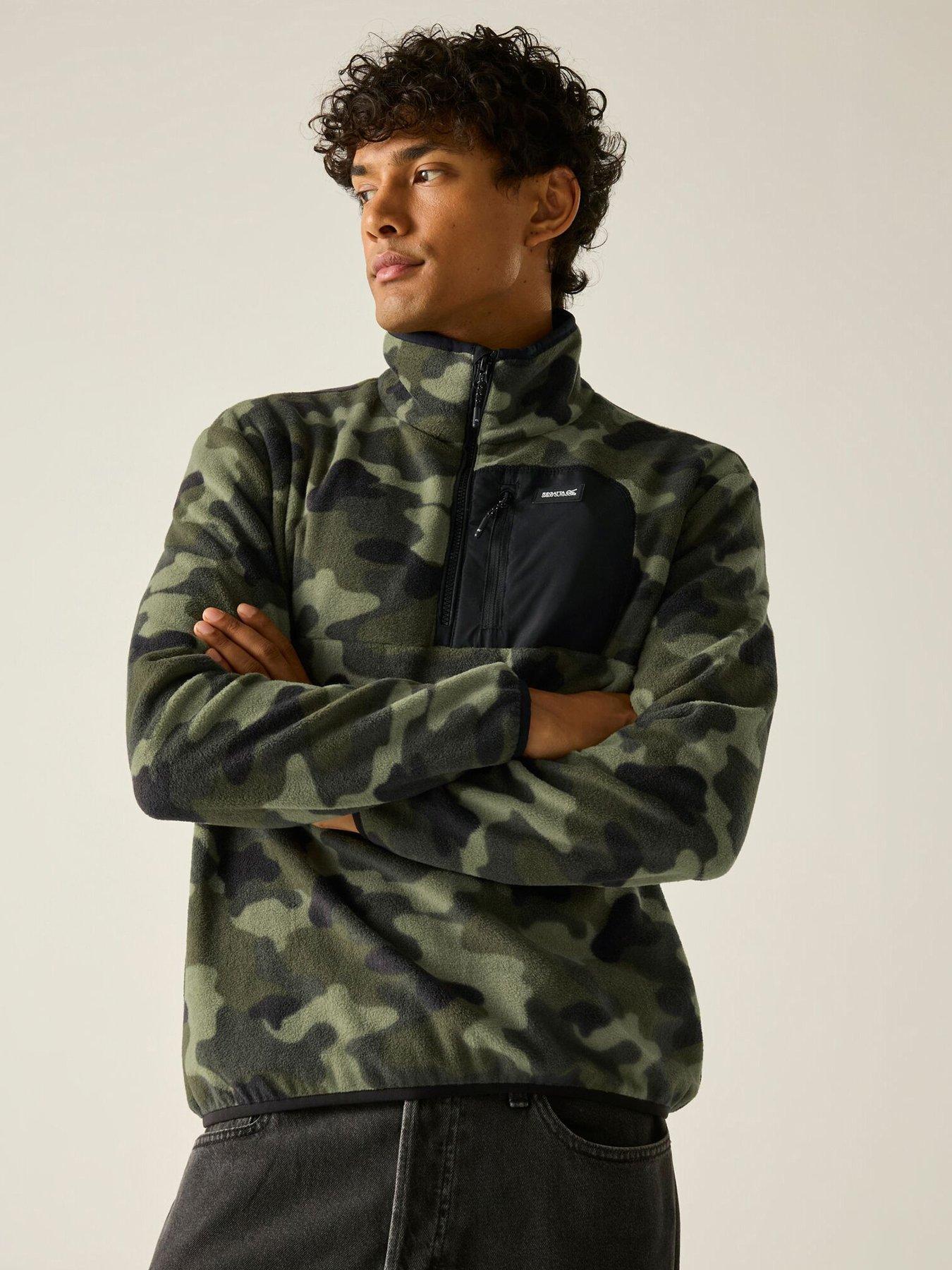 Image 1 of 7 of Regatta Mens Frankie Half Zip Fleece With Zipped Pocket - Green