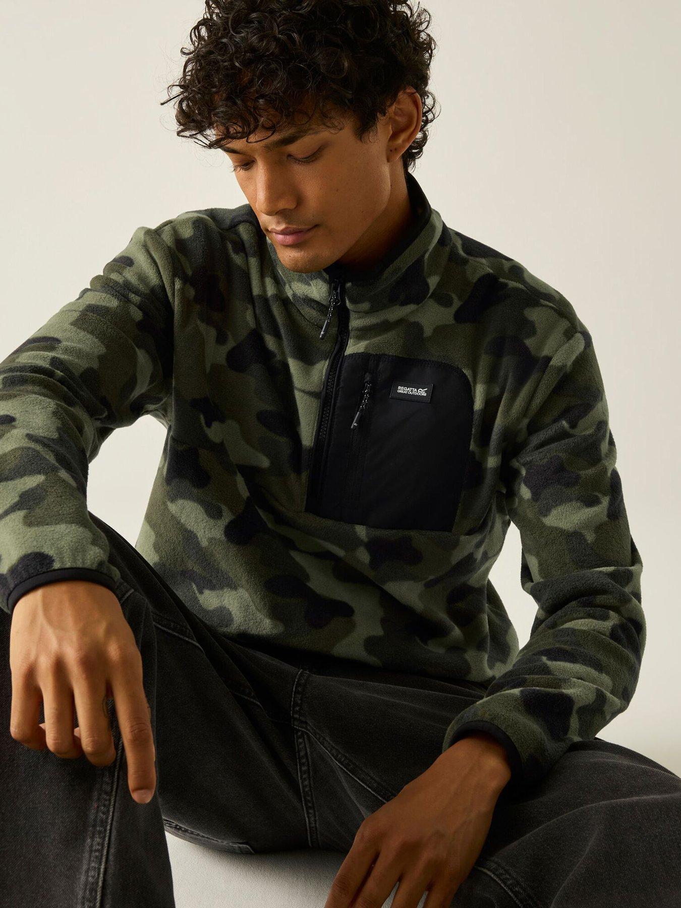Image 2 of 7 of Regatta Mens Frankie Half Zip Fleece With Zipped Pocket - Green