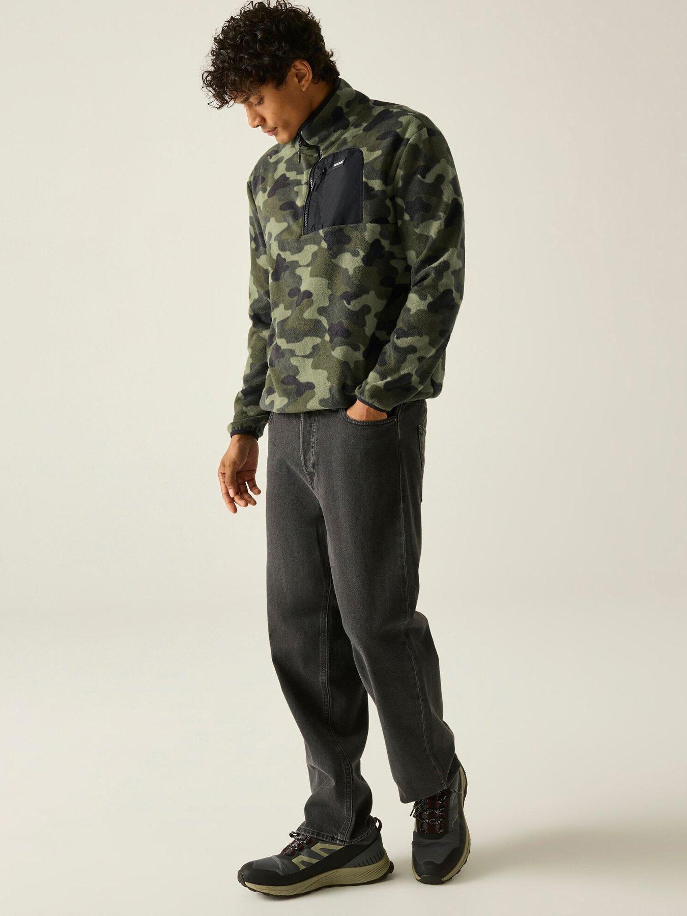 Image 4 of 7 of Regatta Mens Frankie Half Zip Fleece With Zipped Pocket - Green