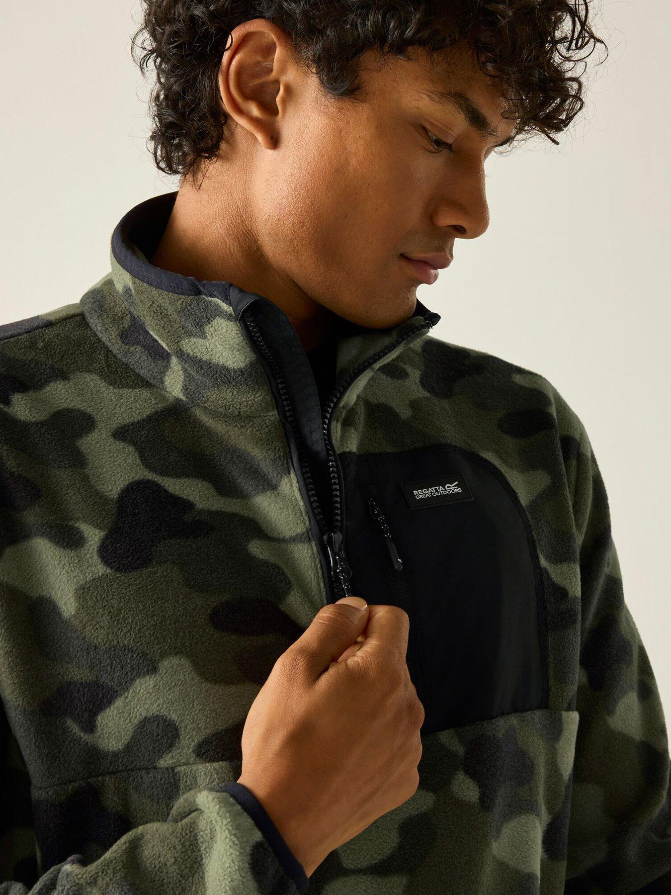 Image 5 of 7 of Regatta Mens Frankie Half Zip Fleece With Zipped Pocket - Green