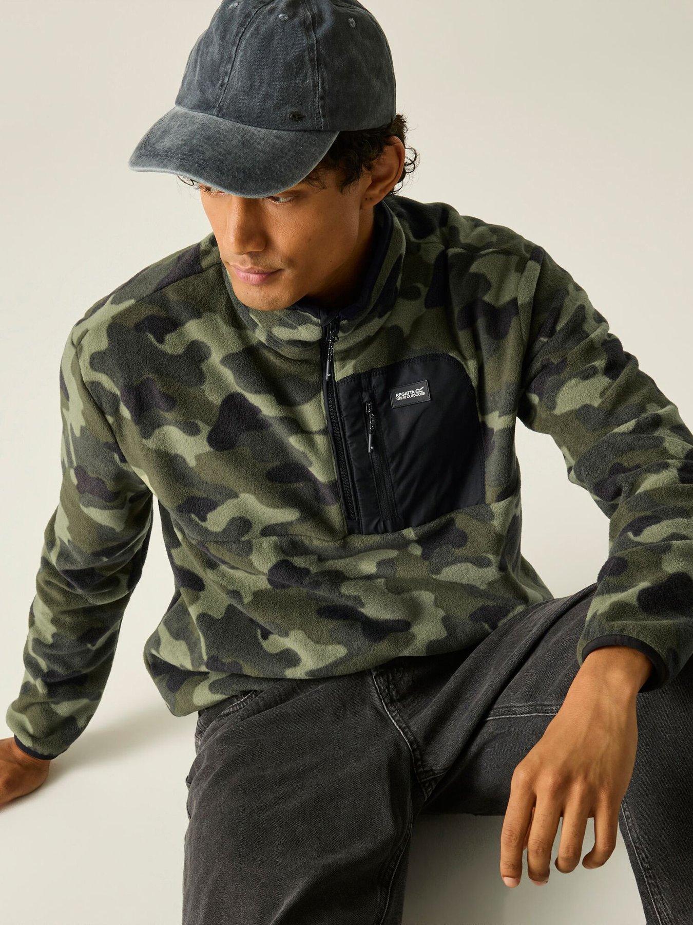Image 6 of 7 of Regatta Mens Frankie Half Zip Fleece With Zipped Pocket - Green