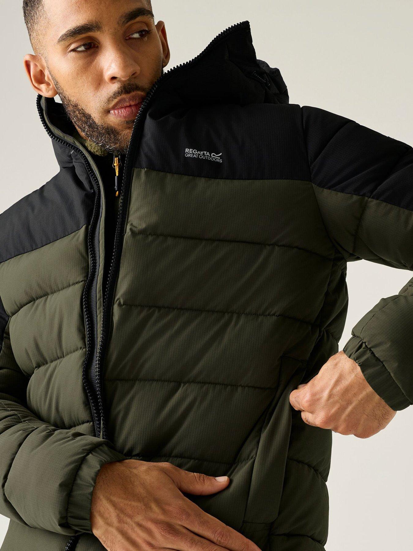 Image 5 of 7 of Regatta Mens Aldthorn Baffled/quilted -dark Khaki/black.