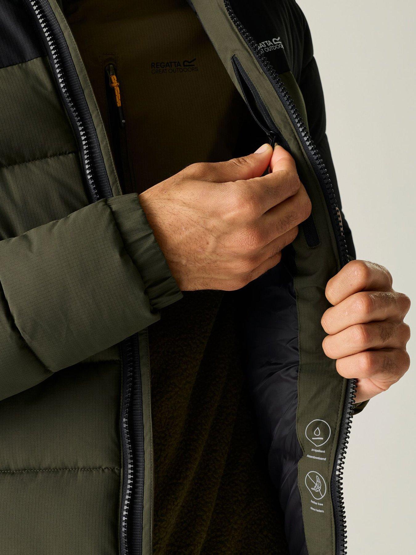 Image 6 of 7 of Regatta Mens Aldthorn Baffled/quilted -dark Khaki/black.