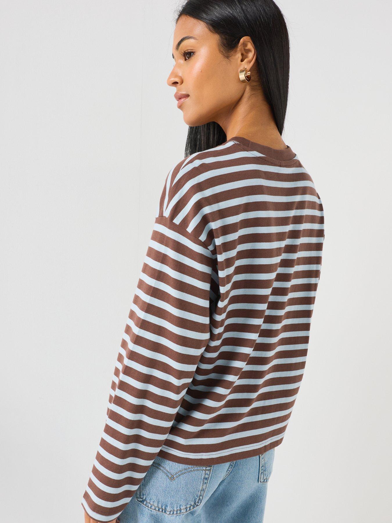 Image 2 of 4 of Only Freja Stripe Long Sleeve Top