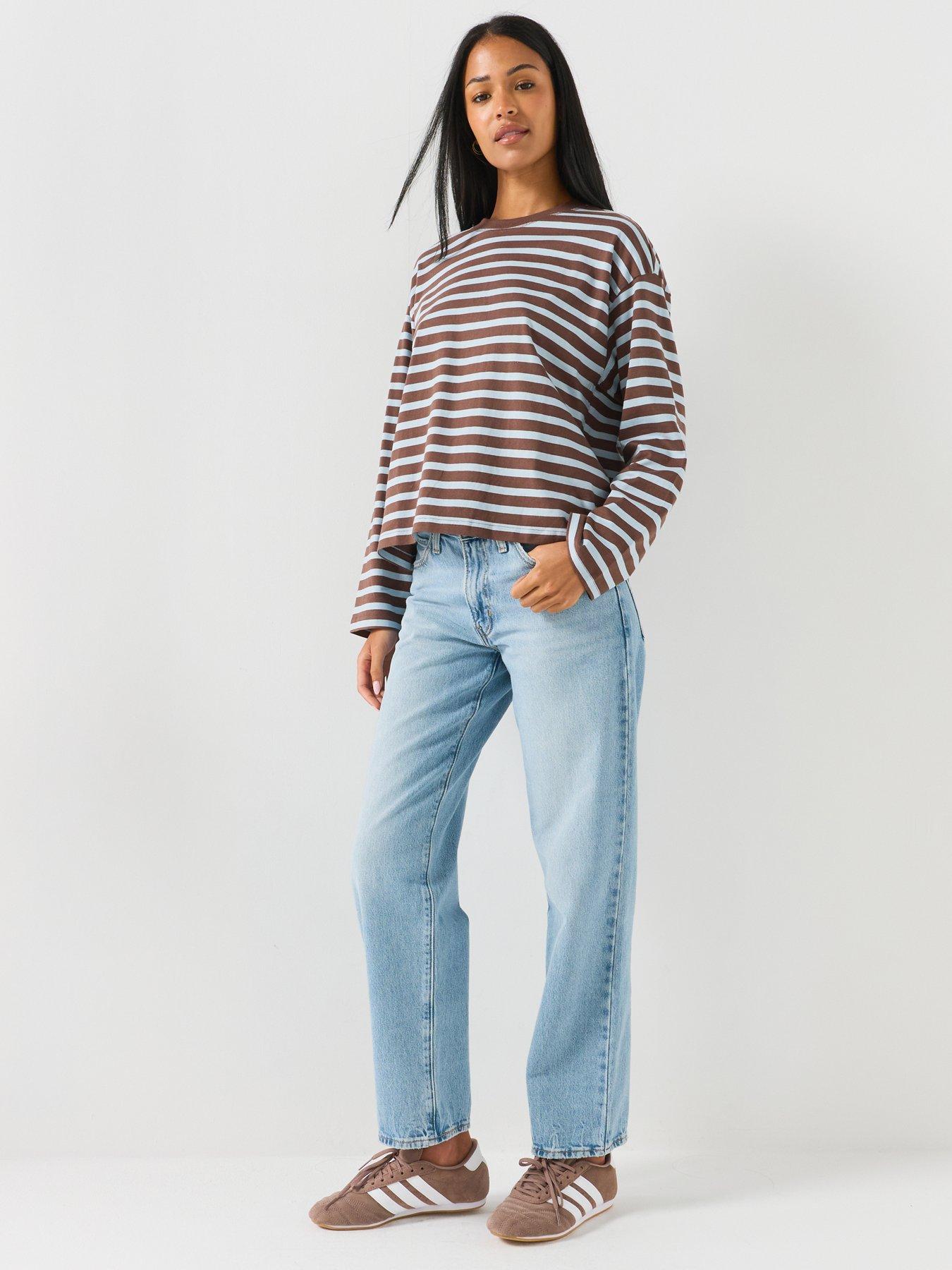 Image 3 of 4 of Only Freja Stripe Long Sleeve Top