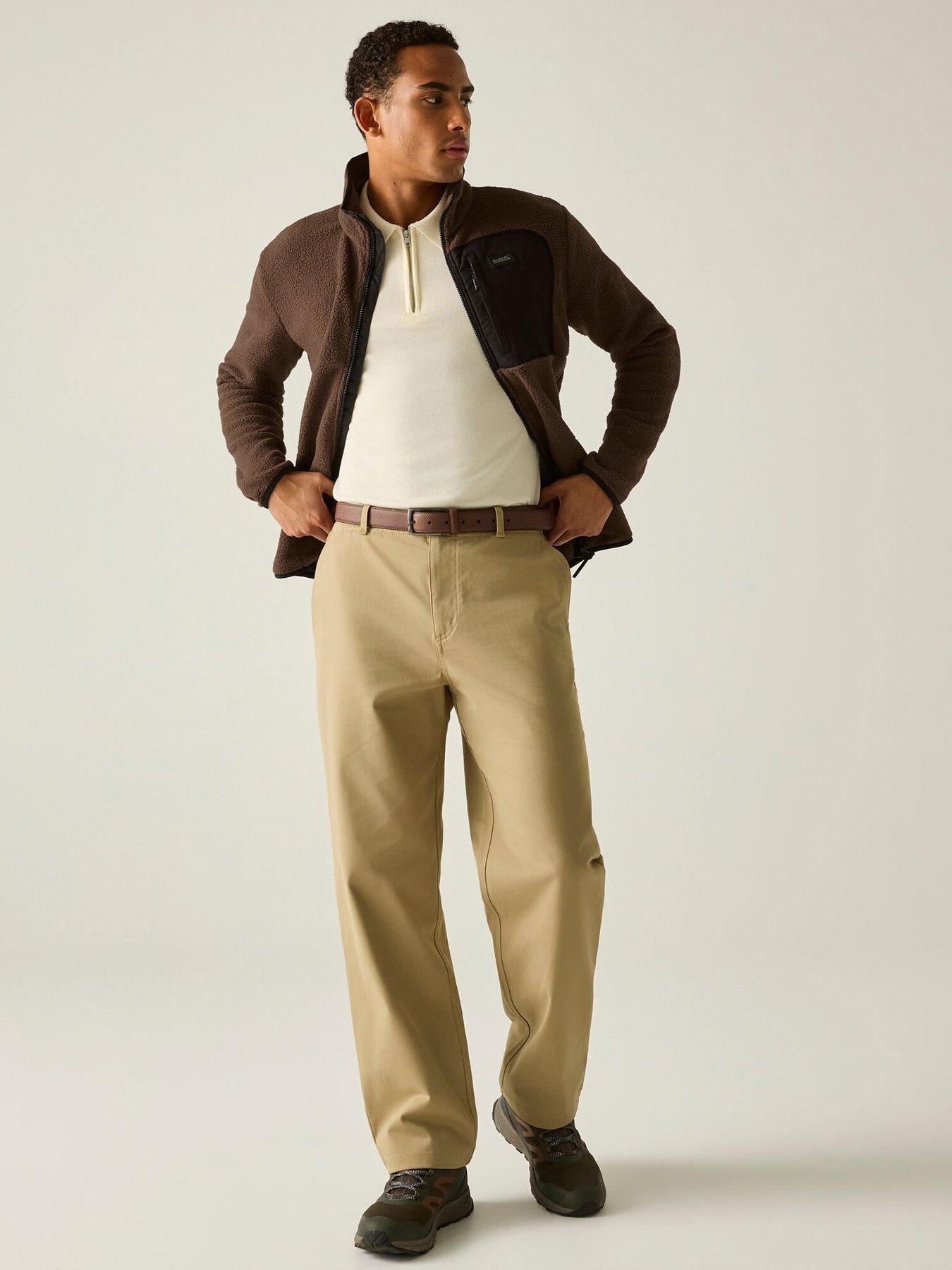 Image 3 of 6 of Regatta Mens Frankie Borg Full Zip Funnel Neck Fleece - Brown