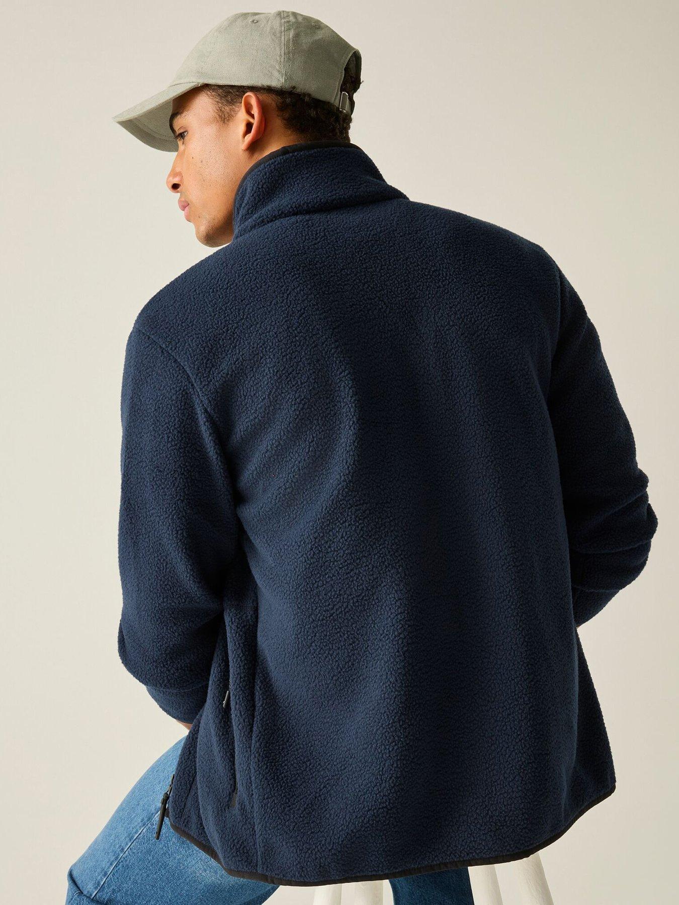 Image 3 of 7 of Regatta Mens Frankie Full Zip Borg Fleece Jacket - Navy/Black