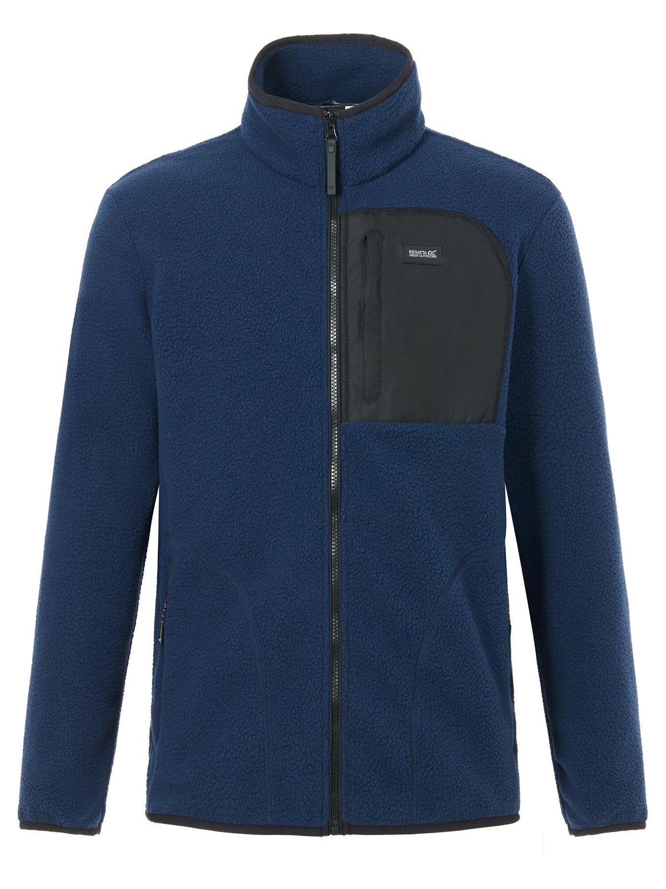Image 7 of 7 of Regatta Mens Frankie Full Zip Borg Fleece Jacket - Navy/Black