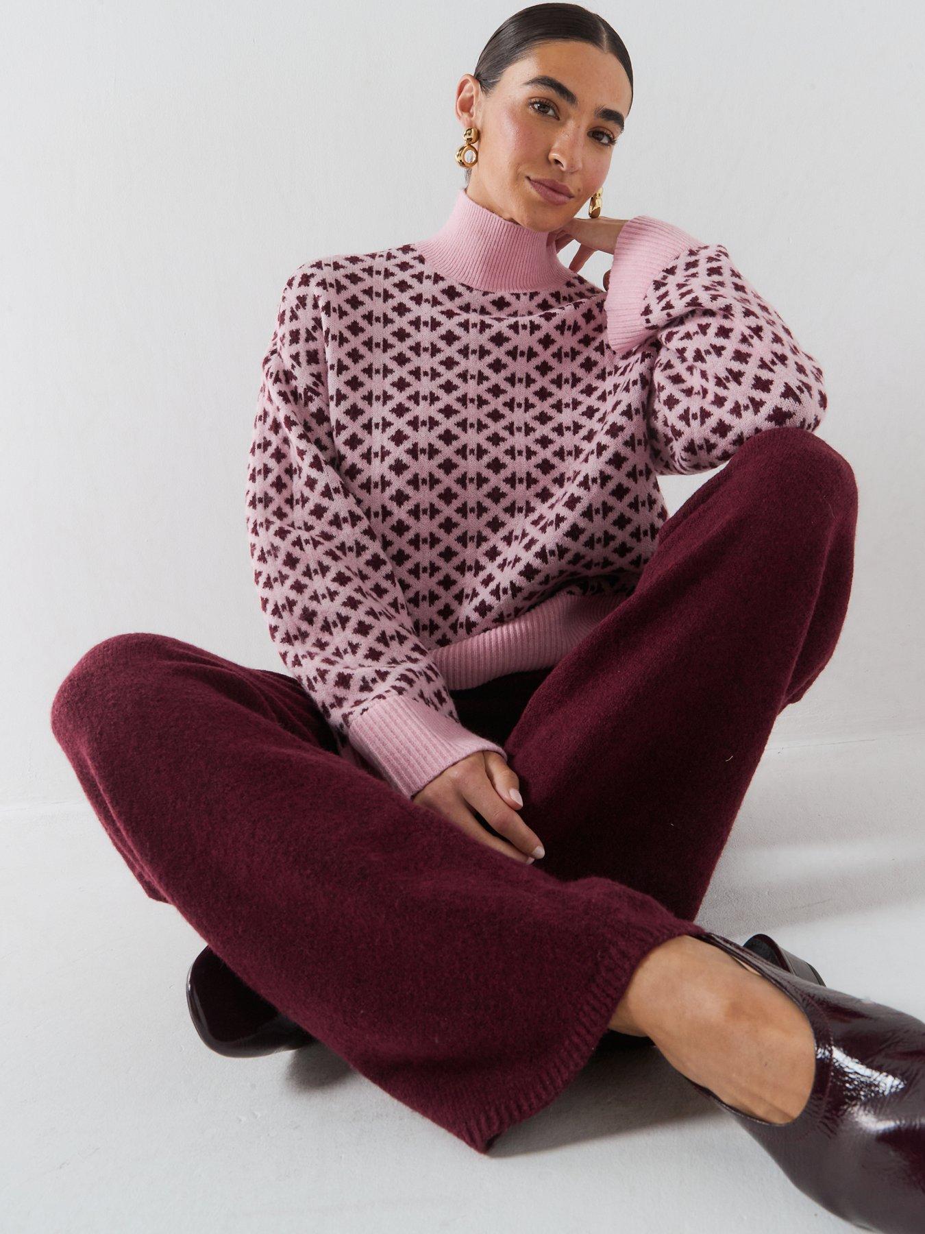 Image 4 of 6 of Vero Moda Womens Besti Loose Wide Leg Trousers - Multi
