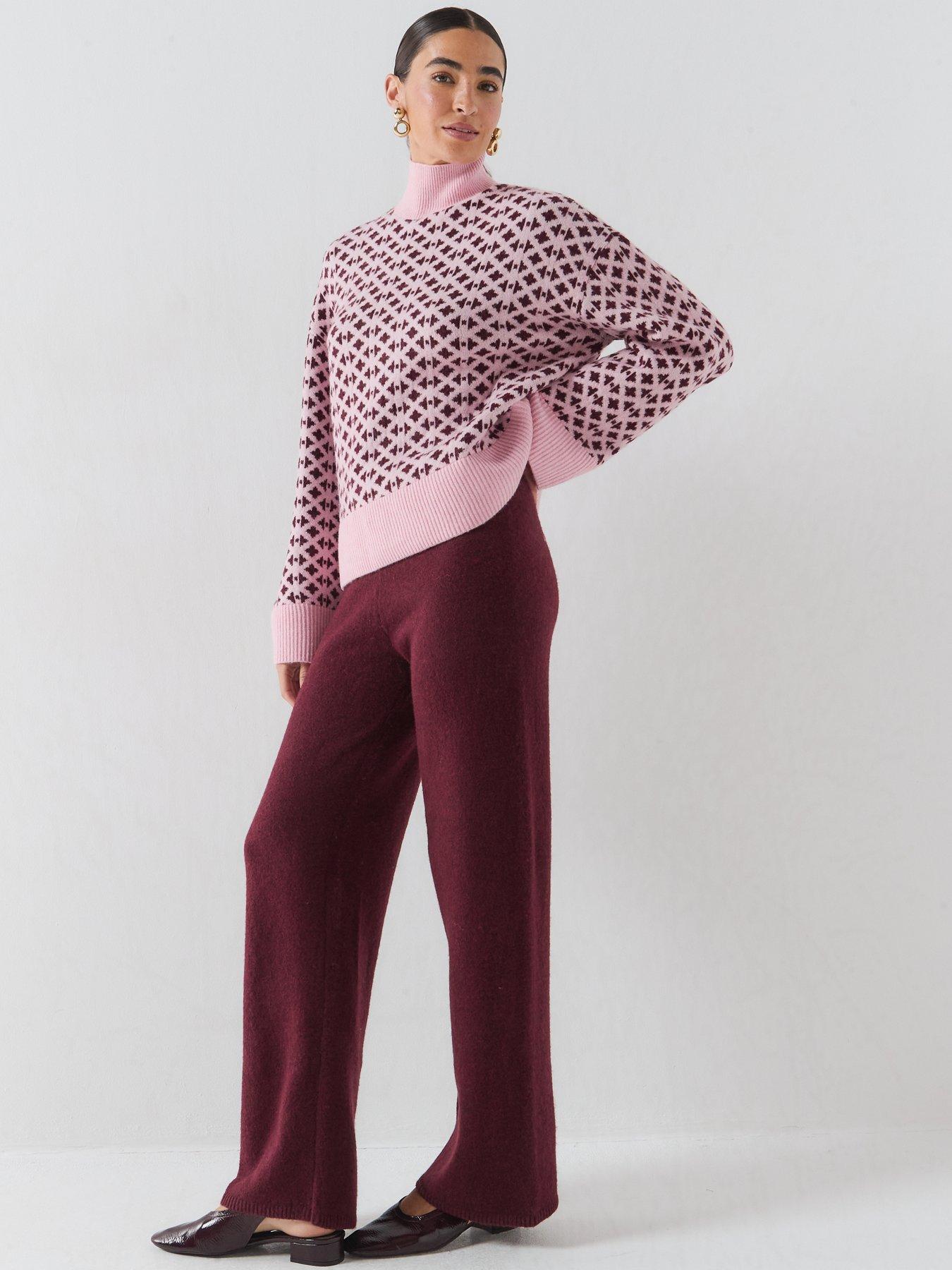 Image 5 of 6 of Vero Moda Womens Besti Loose Wide Leg Trousers - Multi