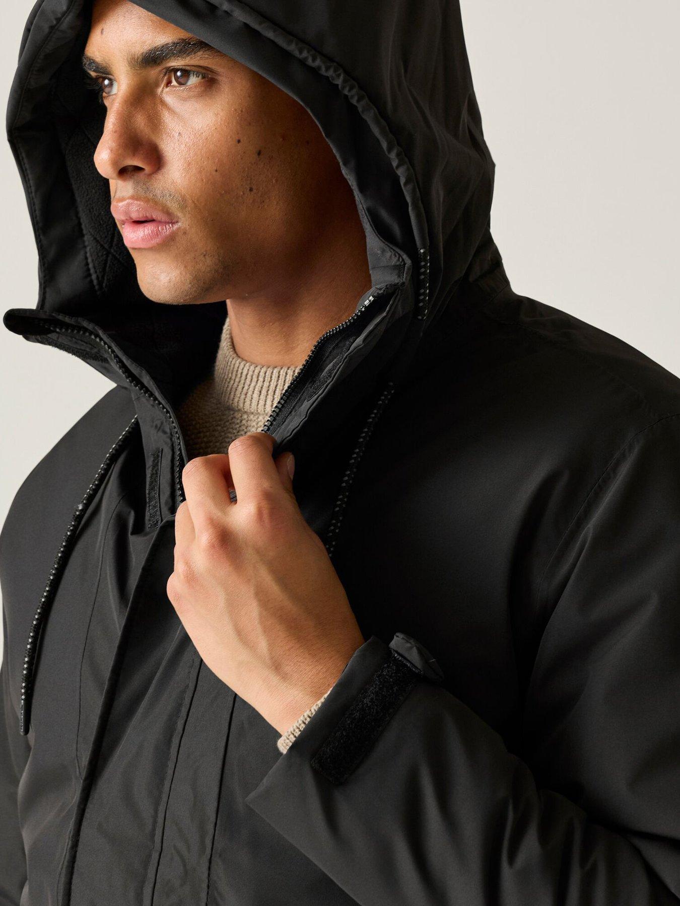 Image 5 of 7 of Regatta Mens ISOTEX 15000 Waterproof Insulated Hooded Jacket - Black