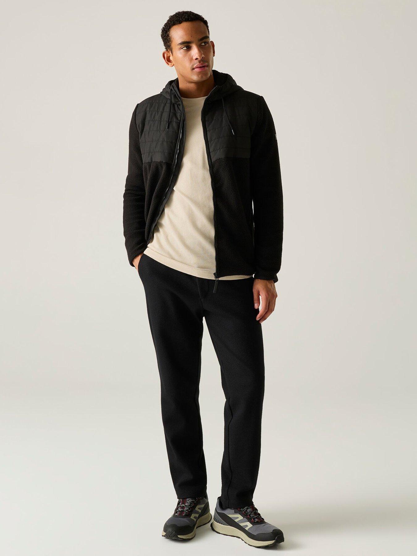 Image 4 of 7 of Regatta Mens Frankie Borg THERMOGUARD Hooded Hybrid Fleece - Black