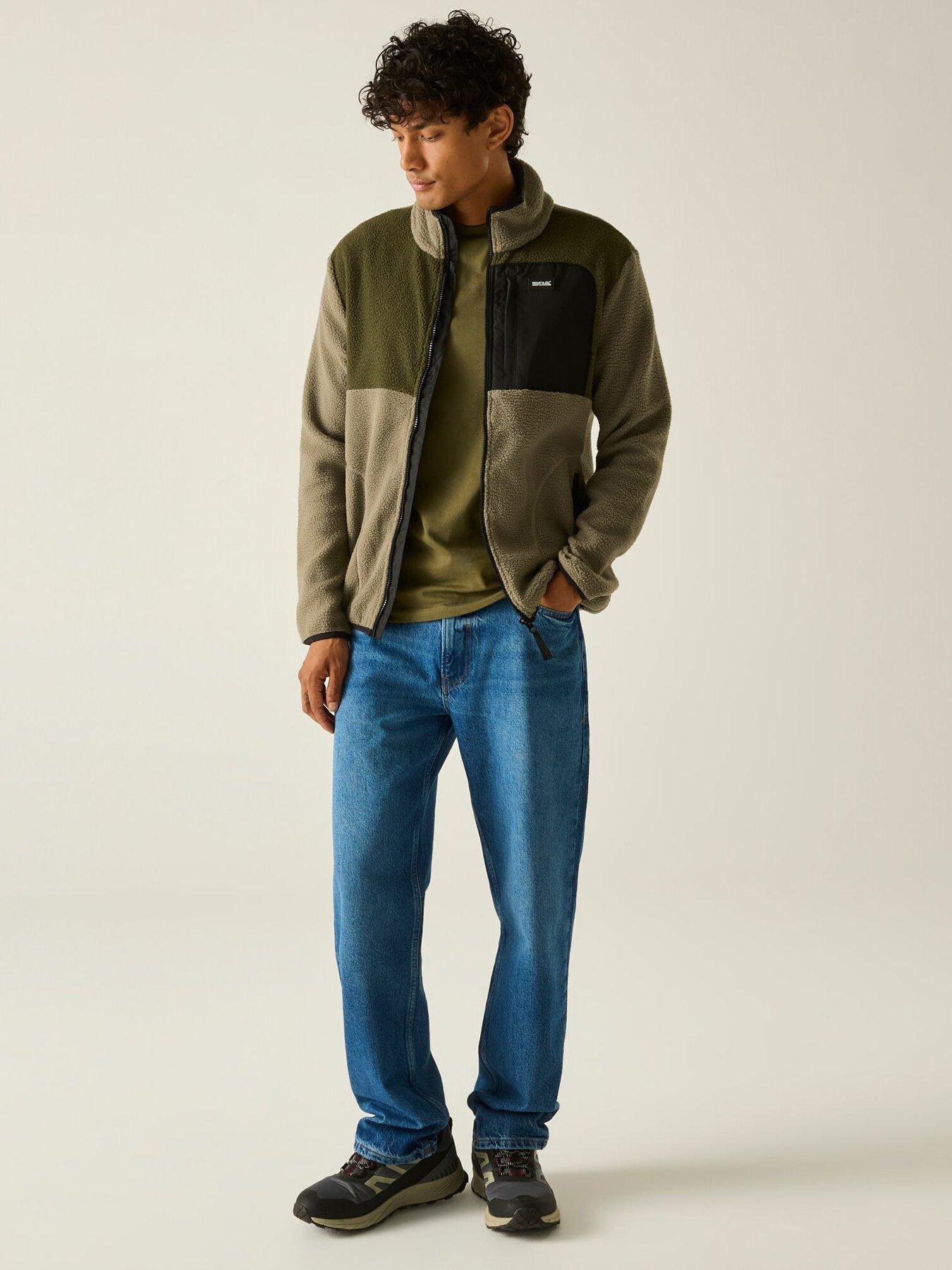 Image 4 of 6 of Regatta Mens Frankie Colour Block Full Zip Borg Fleece - Khaki