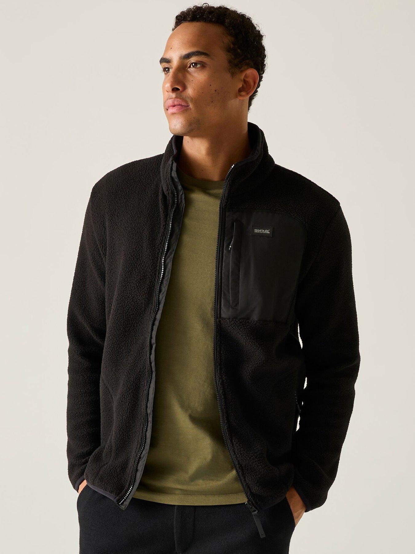 Image 1 of 7 of Regatta Mens Frankie Borg Full Zip Fleece Jacket - Black