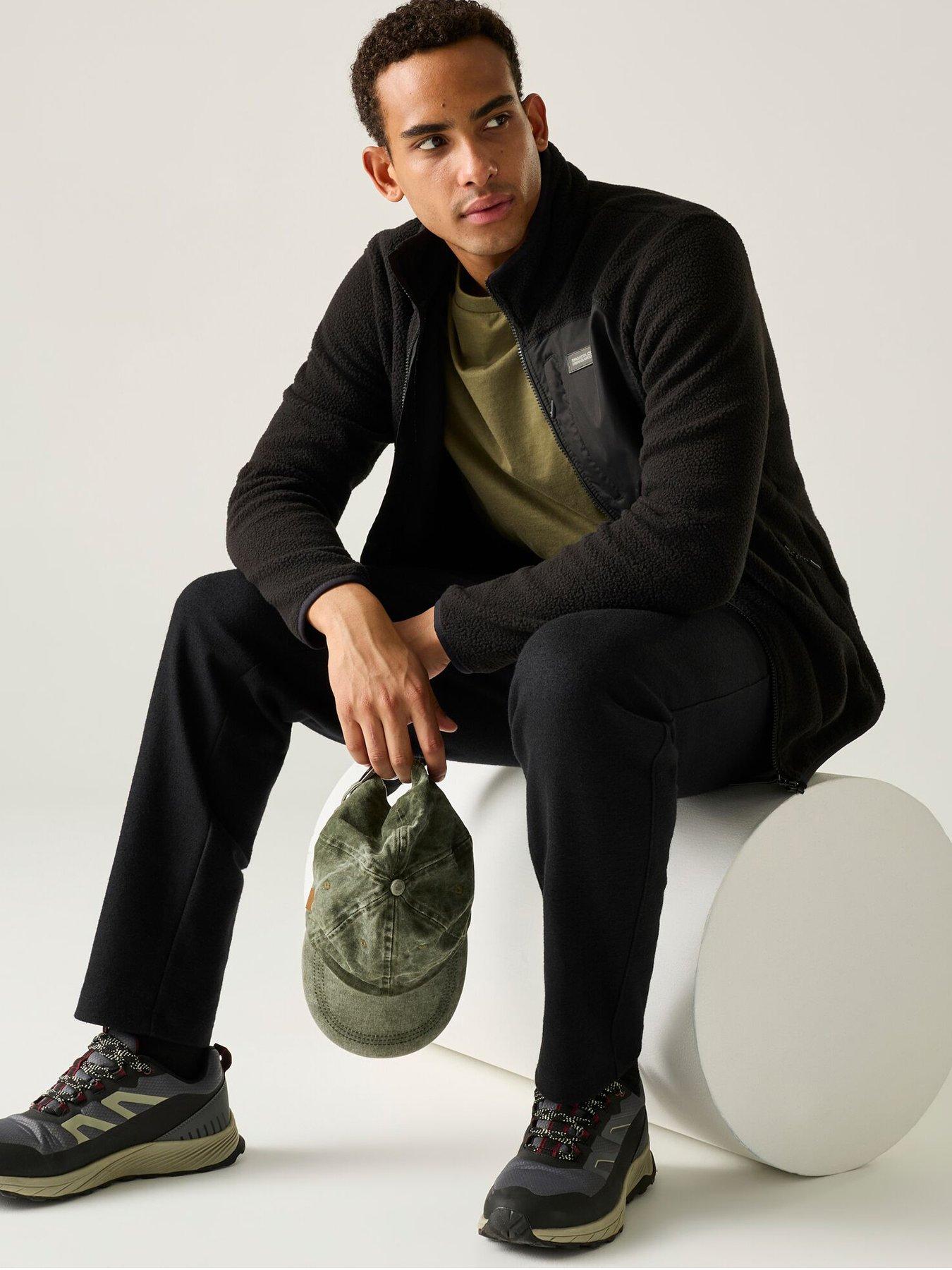 Image 4 of 7 of Regatta Mens Frankie Borg Full Zip Fleece Jacket - Black