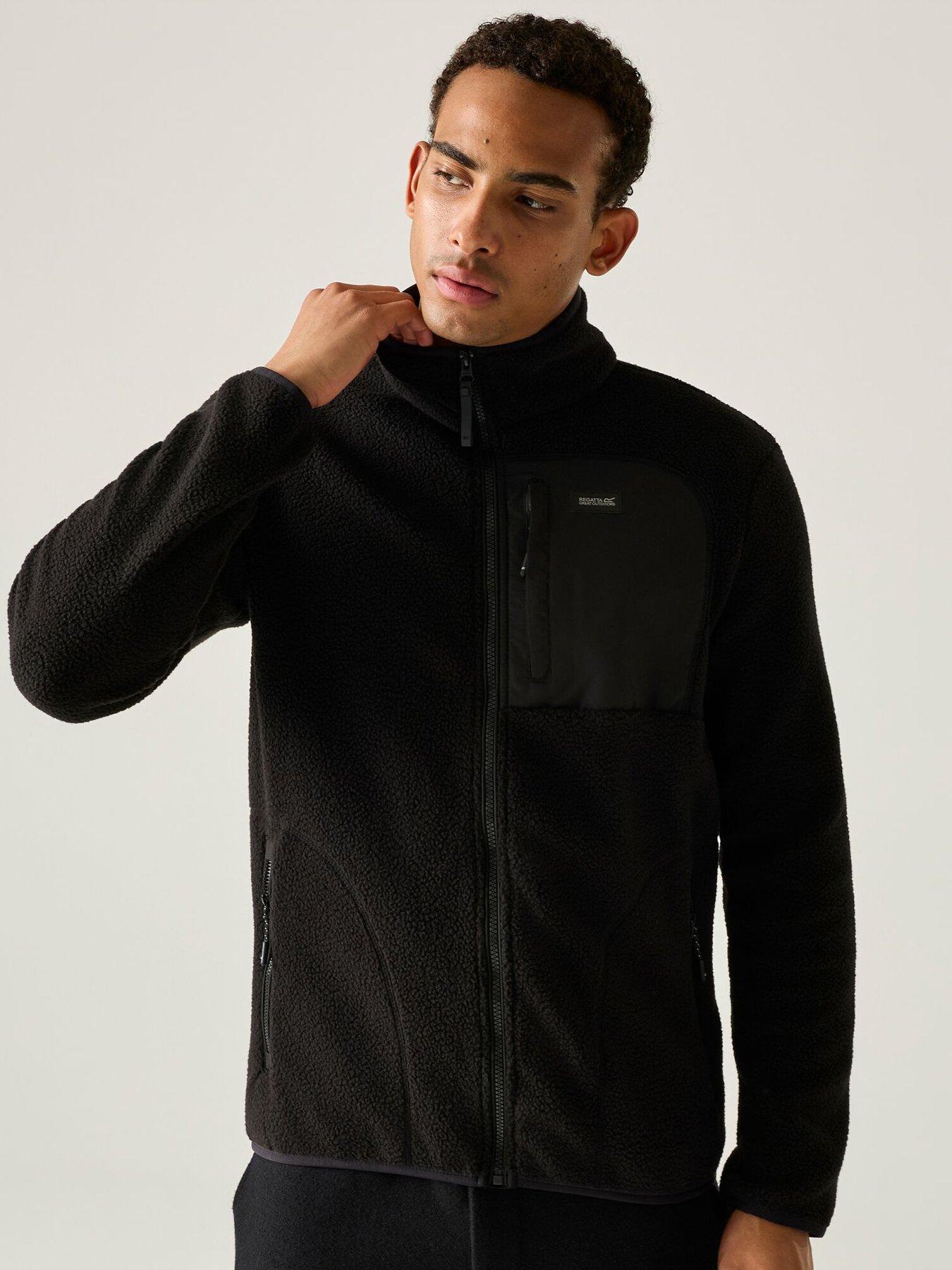 Image 5 of 7 of Regatta Mens Frankie Borg Full Zip Fleece Jacket - Black