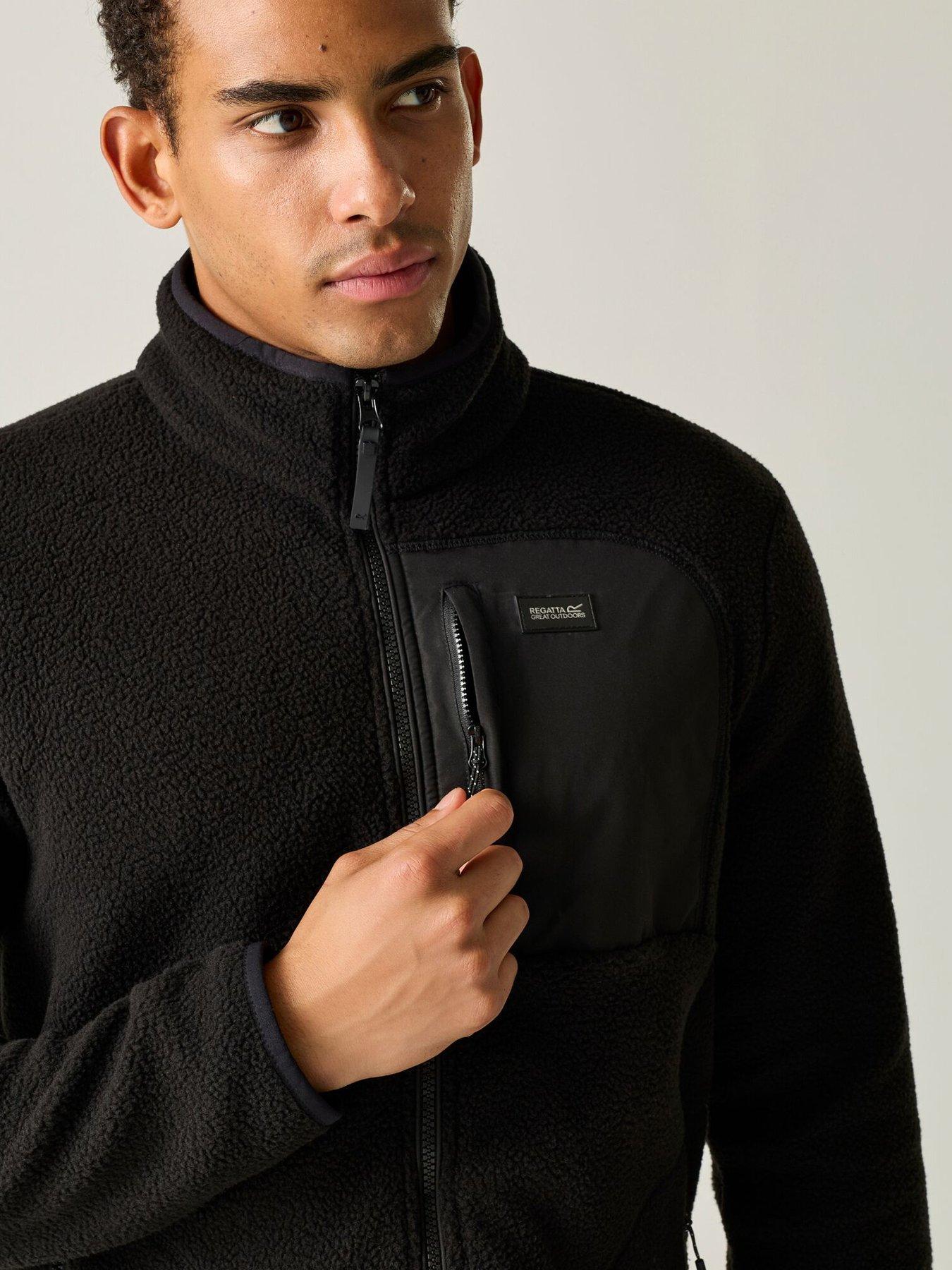 Image 6 of 7 of Regatta Mens Frankie Borg Full Zip Fleece Jacket - Black