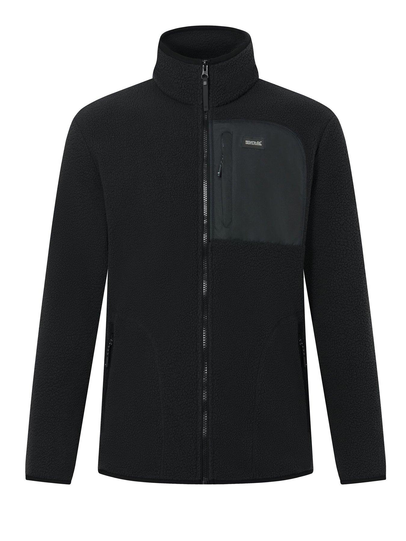 Image 7 of 7 of Regatta Mens Frankie Borg Full Zip Fleece Jacket - Black