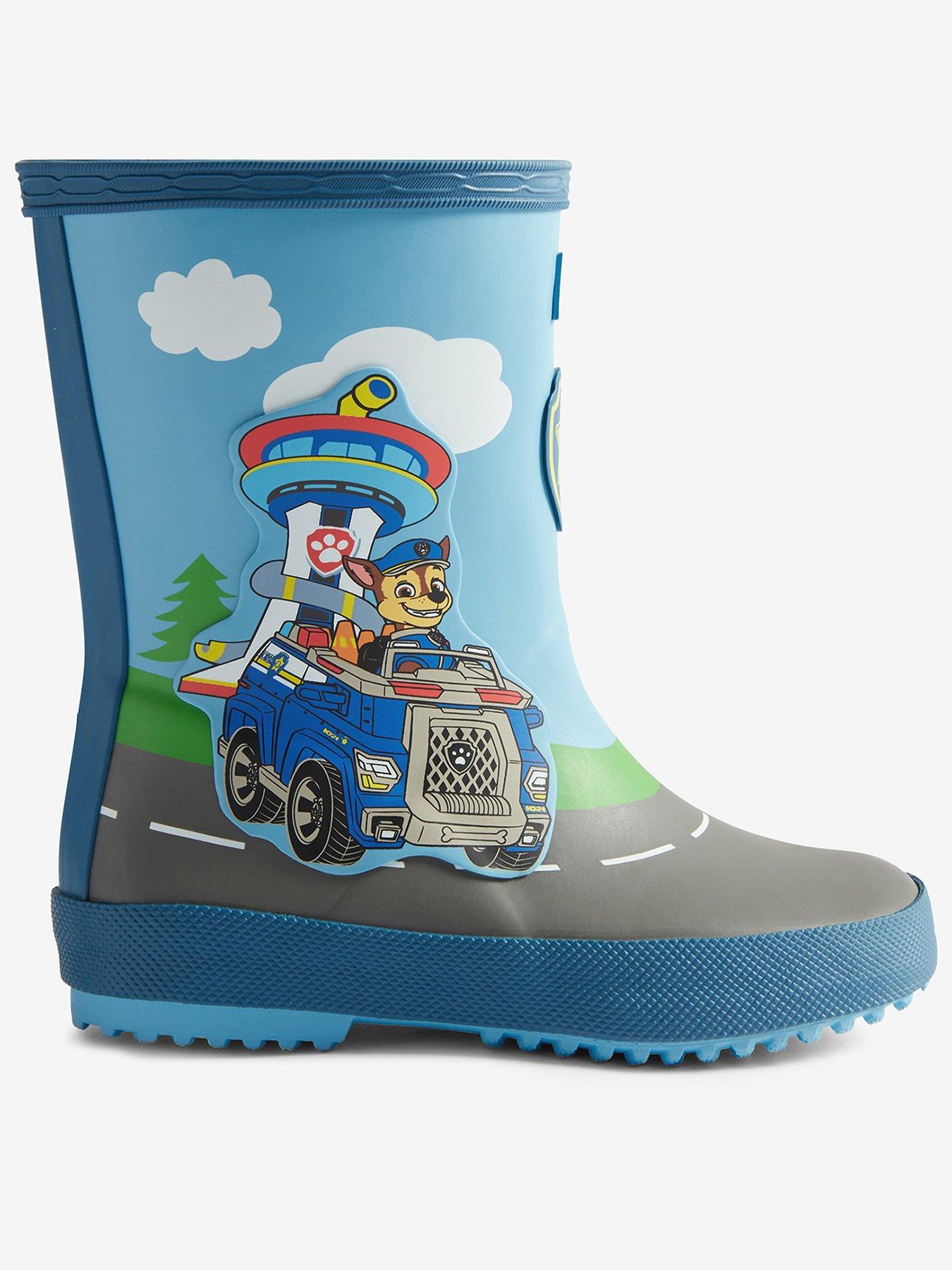 Image 1 of 5 of Hunter Kids' First Paw Patrol Chase Wellington Boots - Borealis Blue