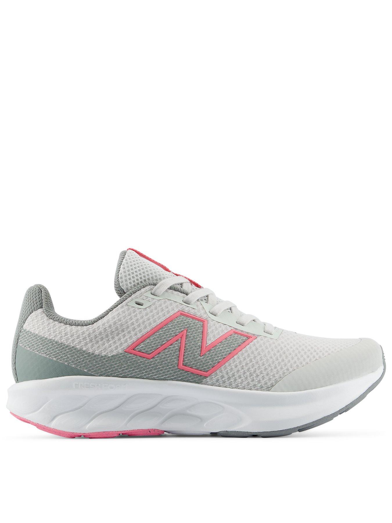 New Balance Girls' Running 520 V9 Trainers with Cushioned Midsole - Grey/Pink